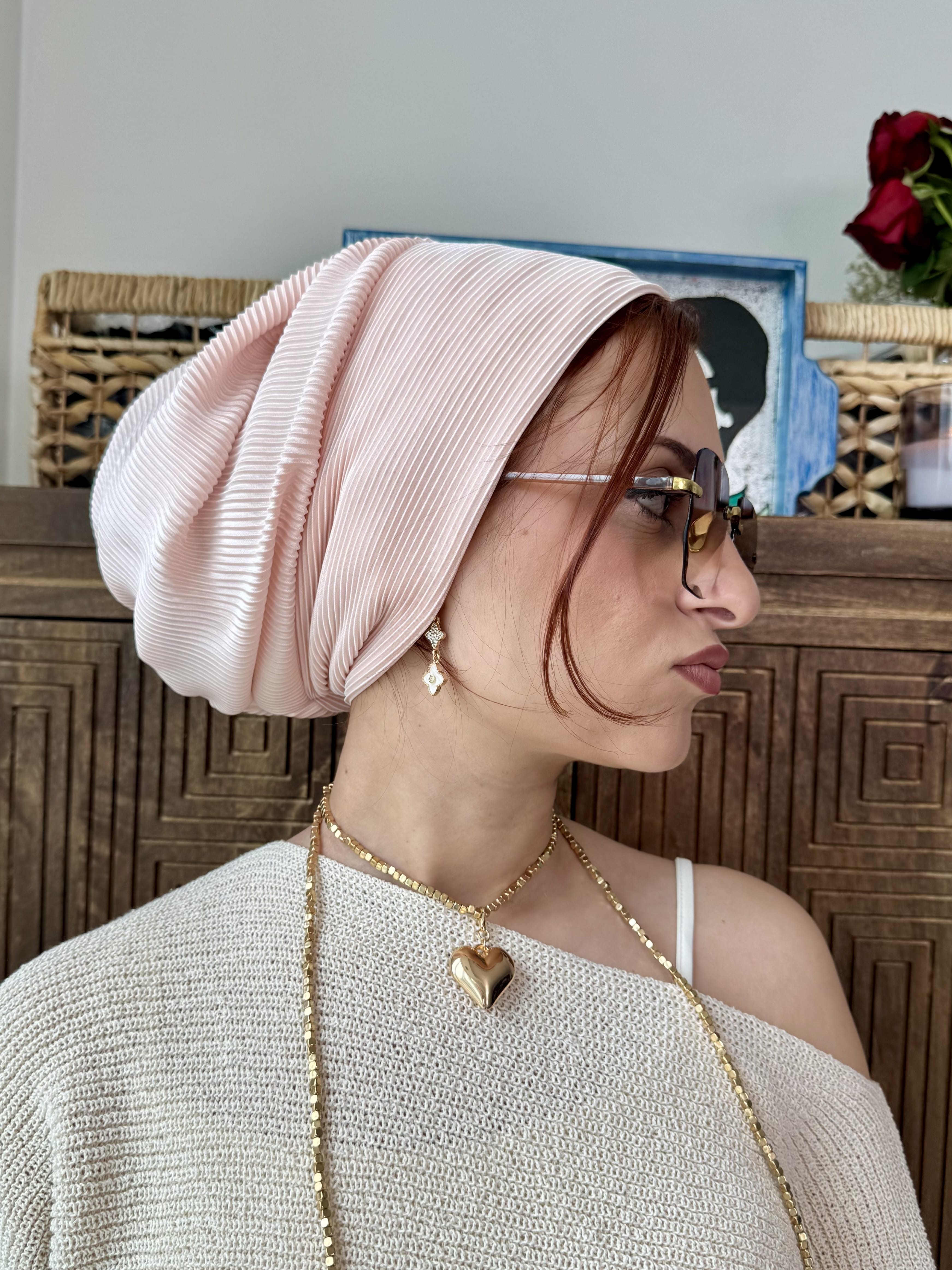 Beanie pleated - Ligh Peach