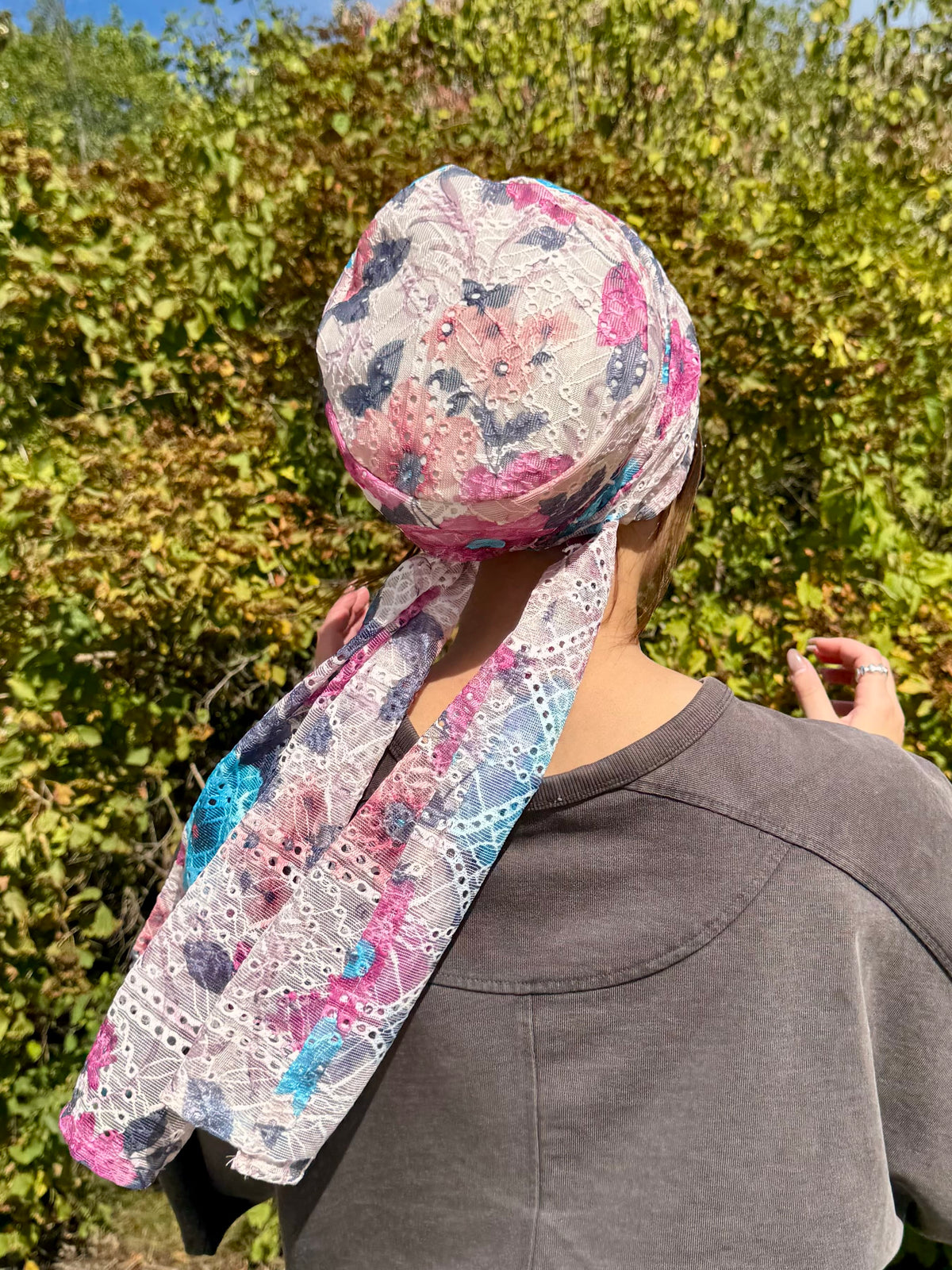 Beanie Wrap Lace - Pink Petals