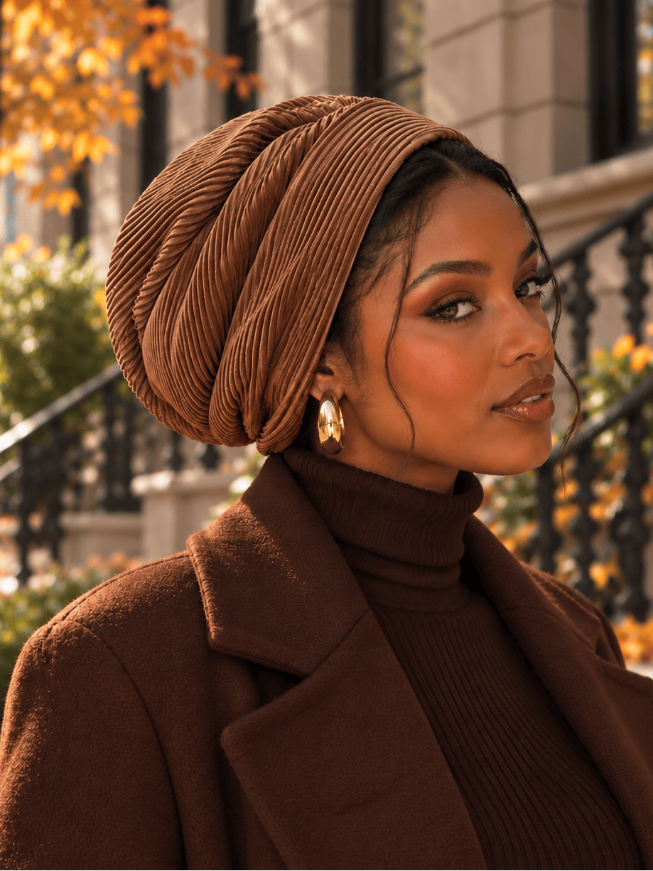Beanie pleated - Pumpkin Spice