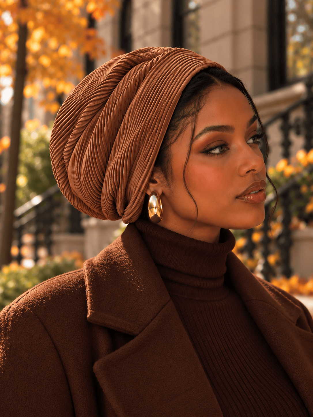 Beanie pleated - Pumpkin Spice
