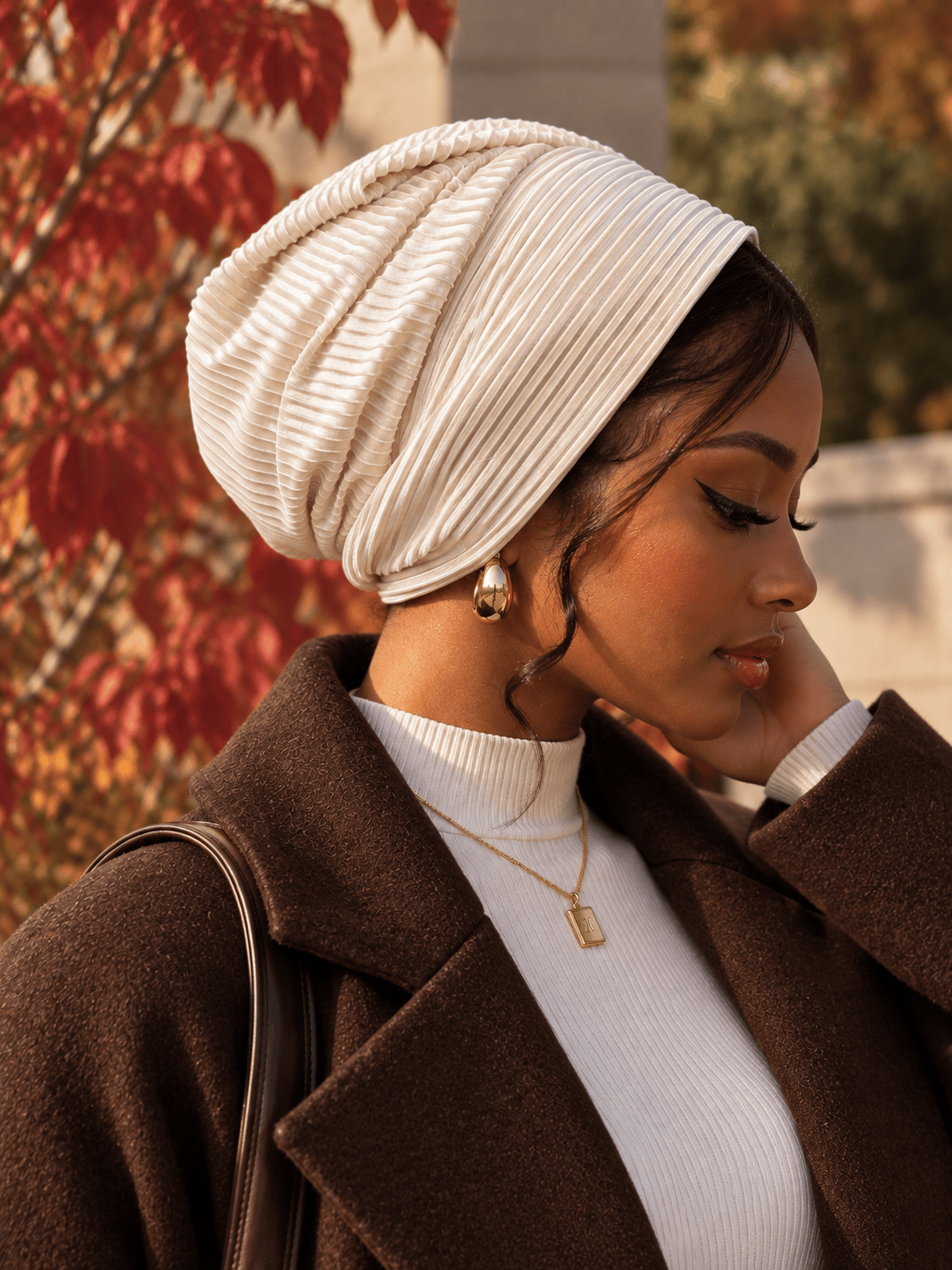 Beanie pleated - Buttercream