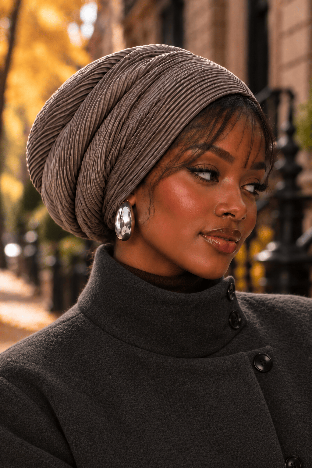 Beanie Pleated - Bronze