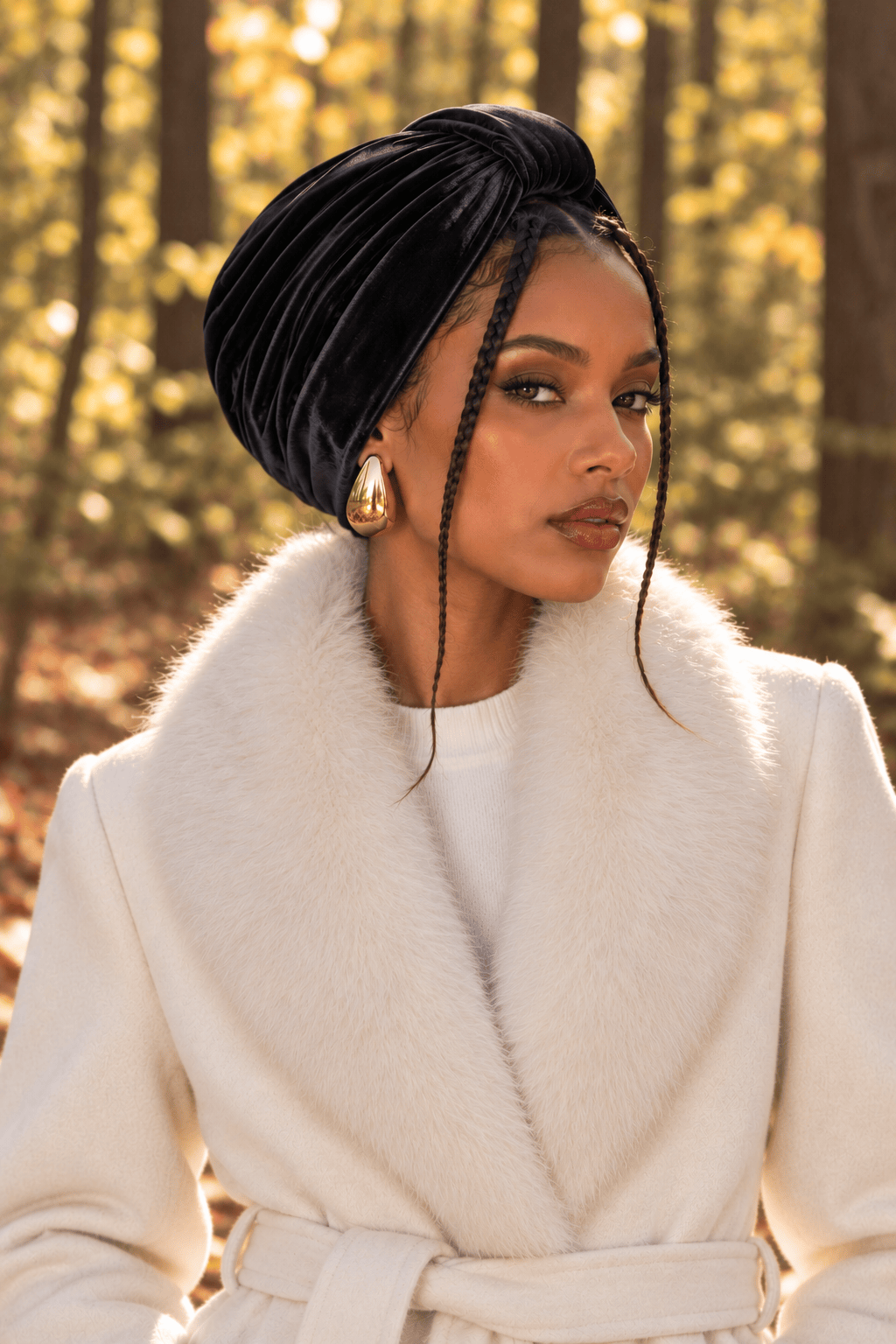 Turban Basic Velvet - Onyx Black
