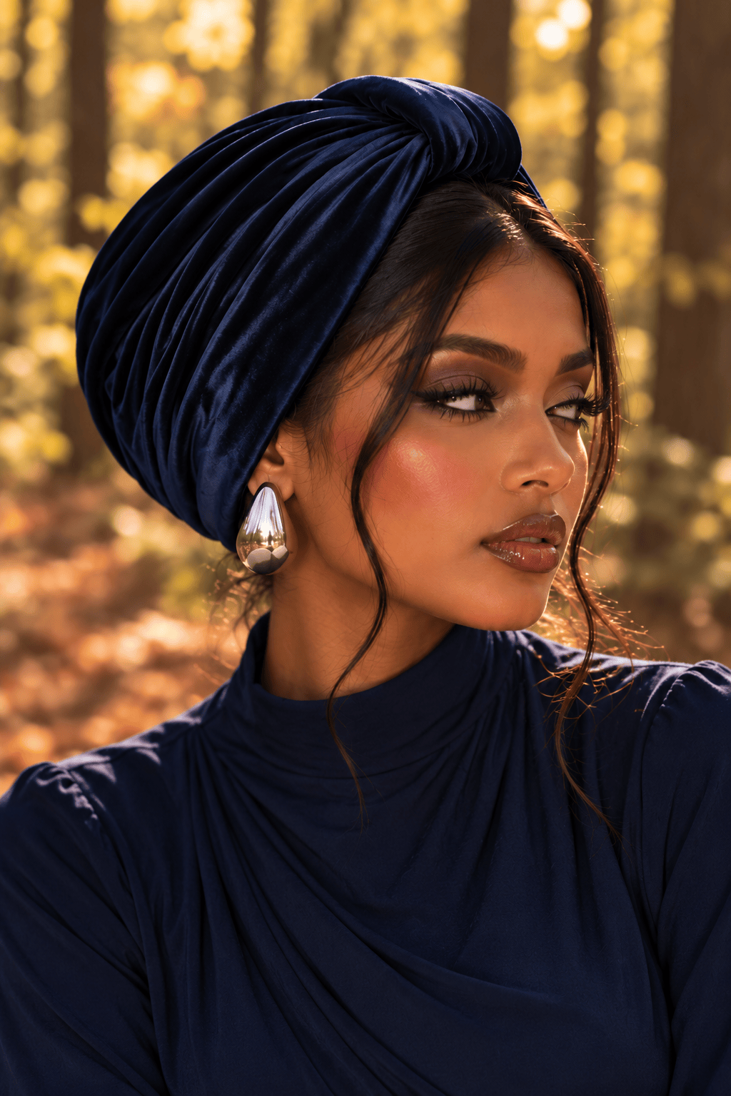 Turban Basic Velvet - Blue Sapphire