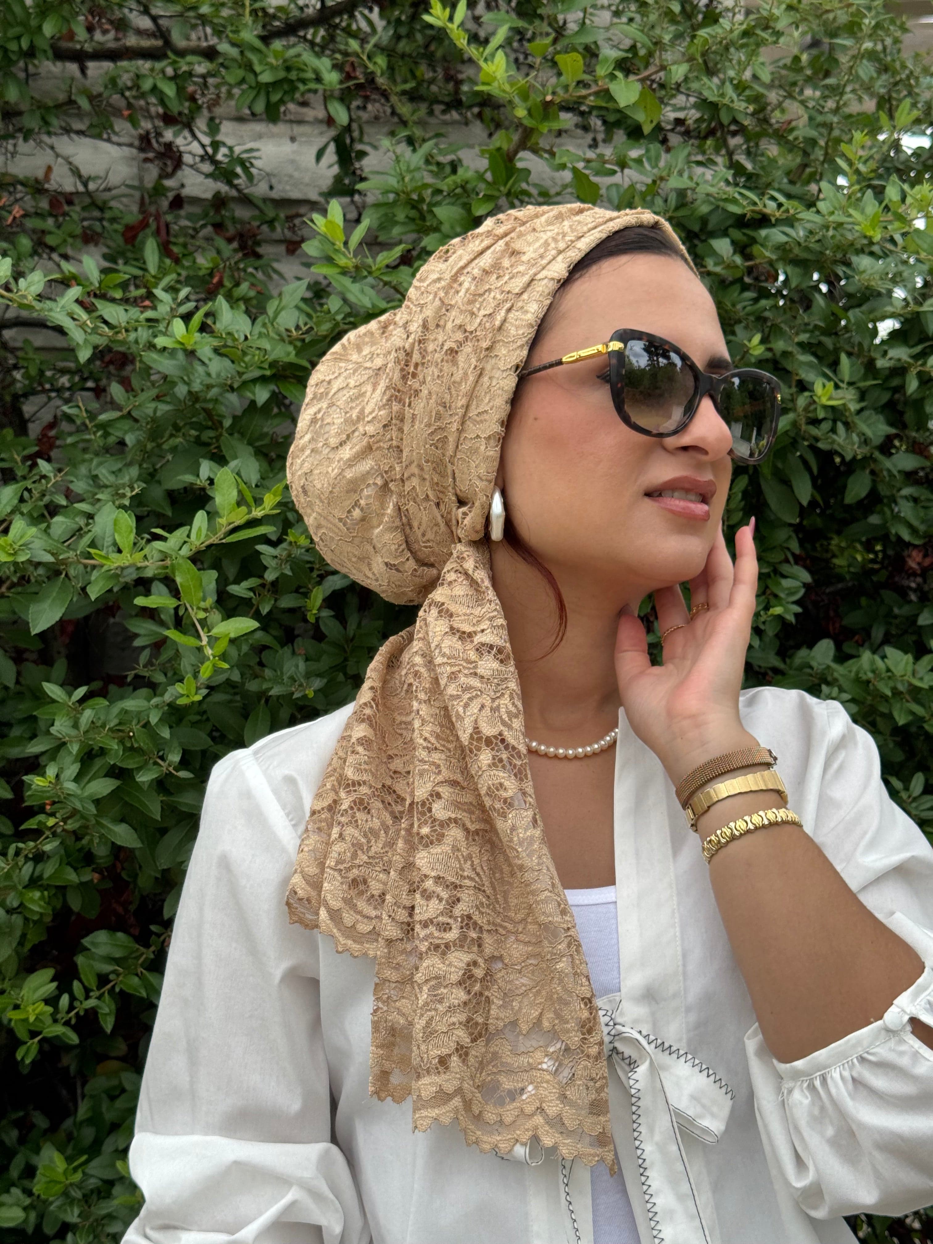 Beanie Wrap Lace - New Nude