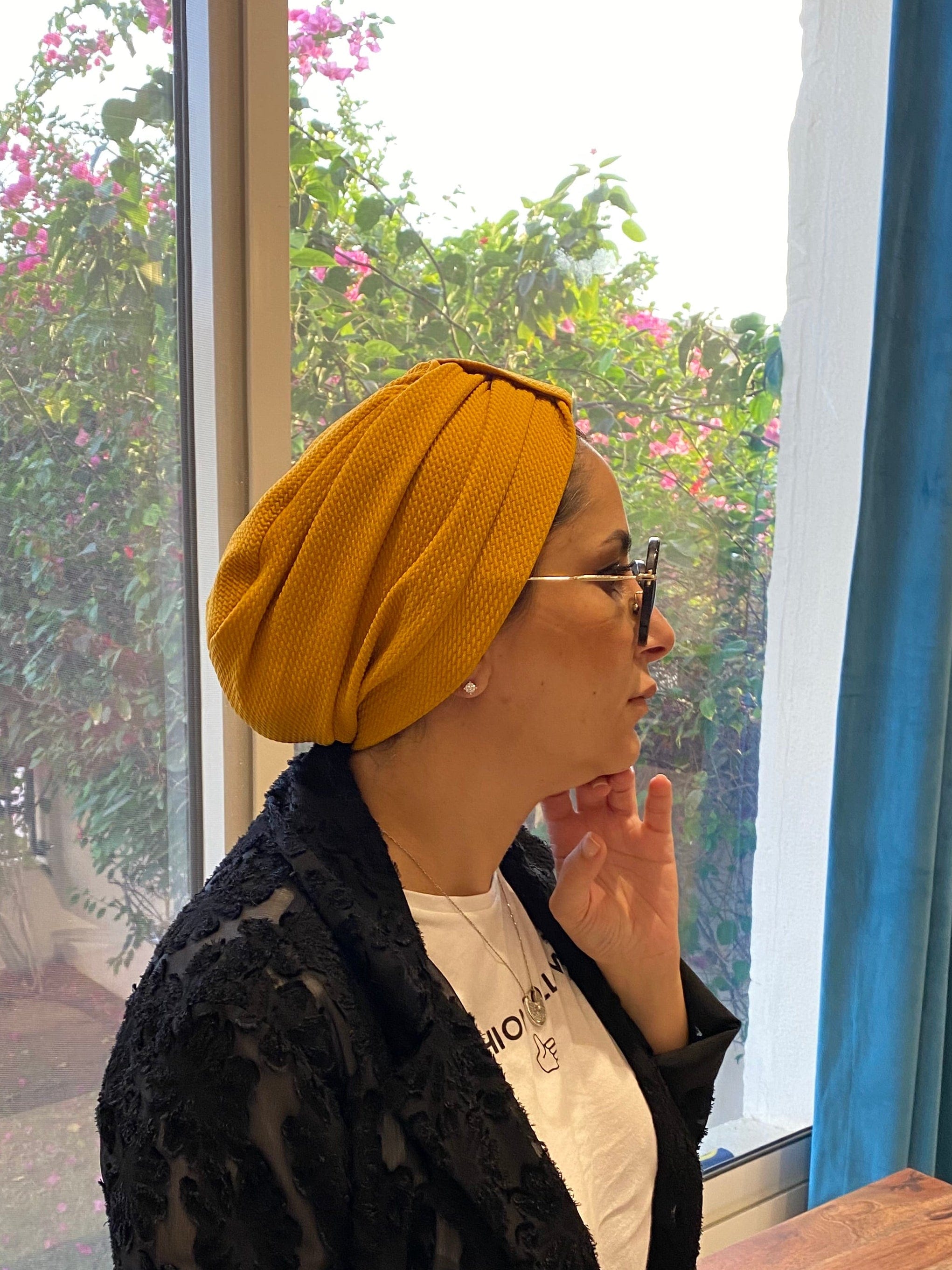 Turban Basic Rippled - Yellow