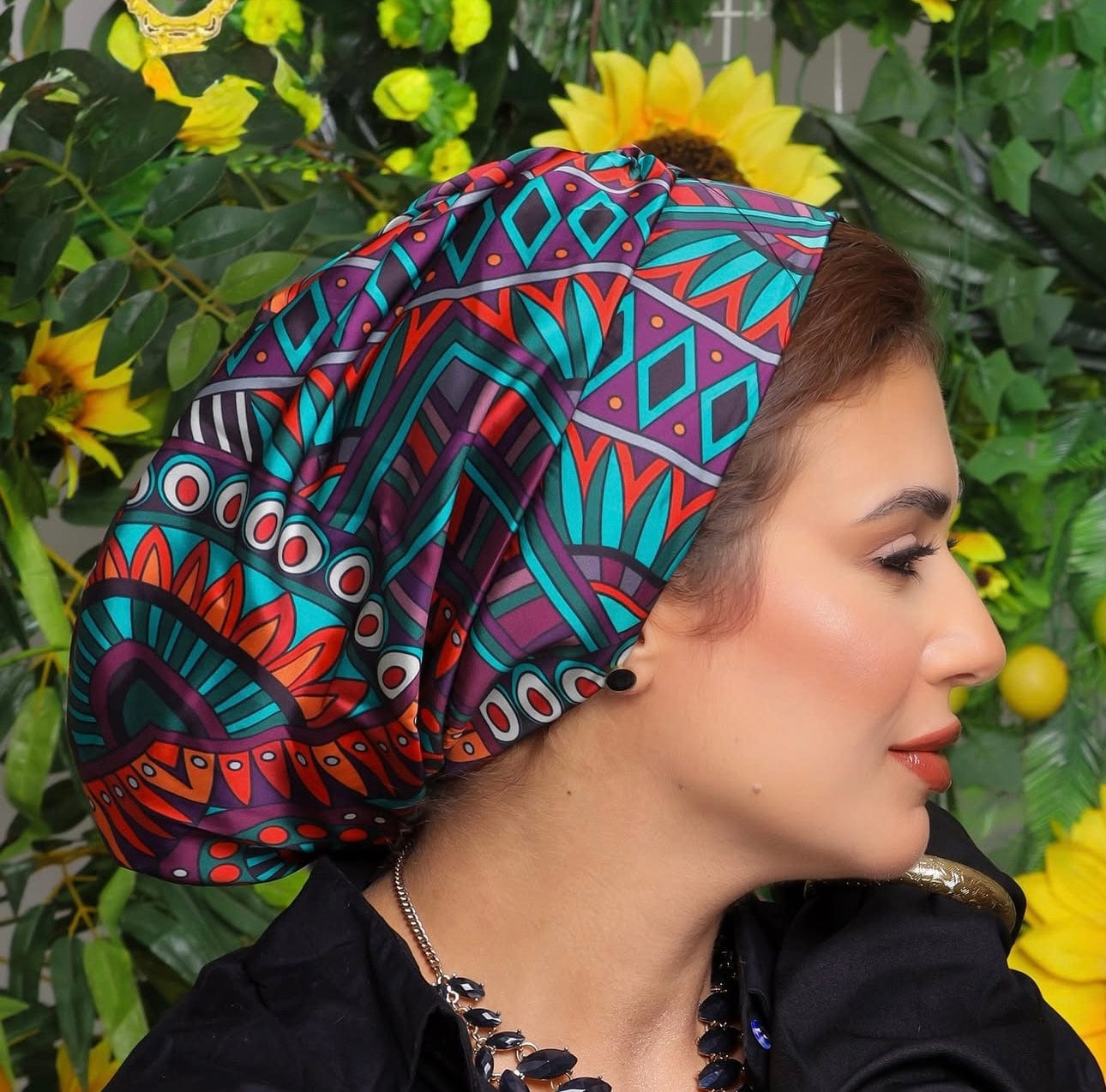 Beanie Satin - Geometric