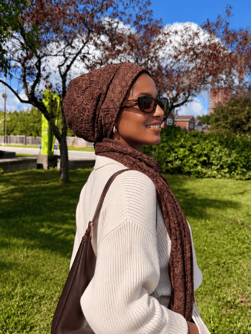 Beanie Wrap Lace - Dark Chocolate
