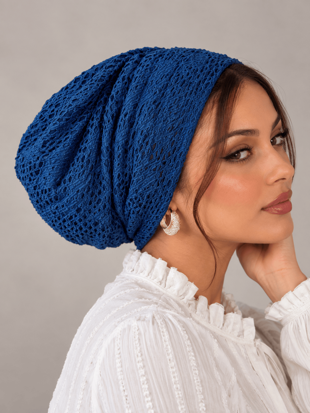Beanie Ripped - Sapphire Blue