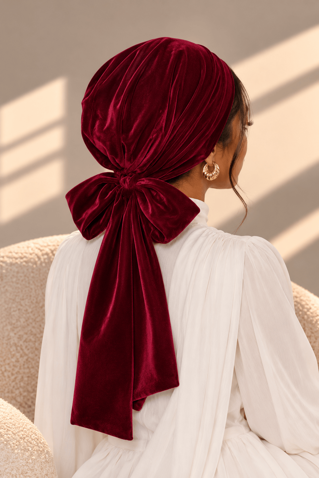 Beanie Velvet Straps - Burgundy