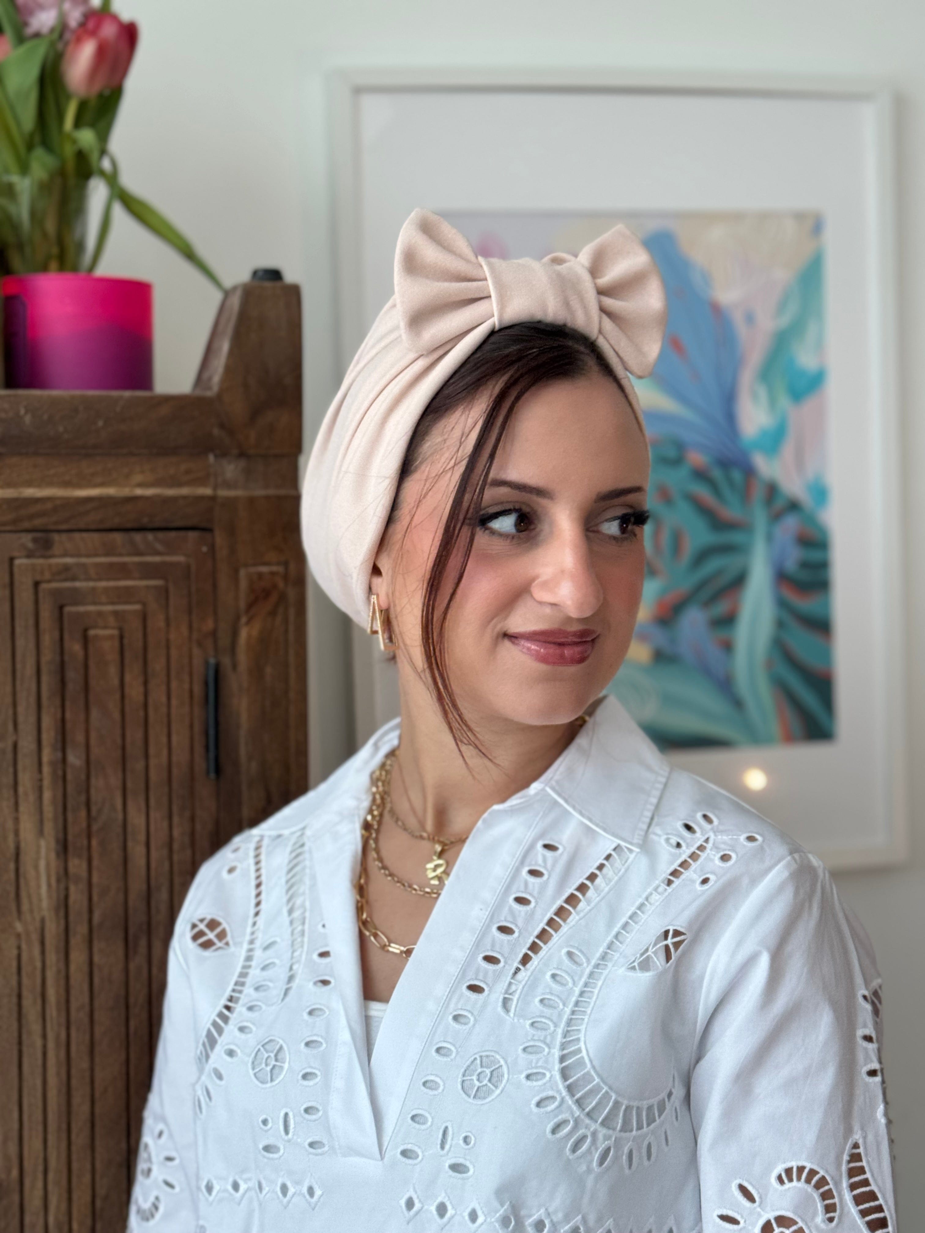 Turban Bow (NO BOW) - Sand