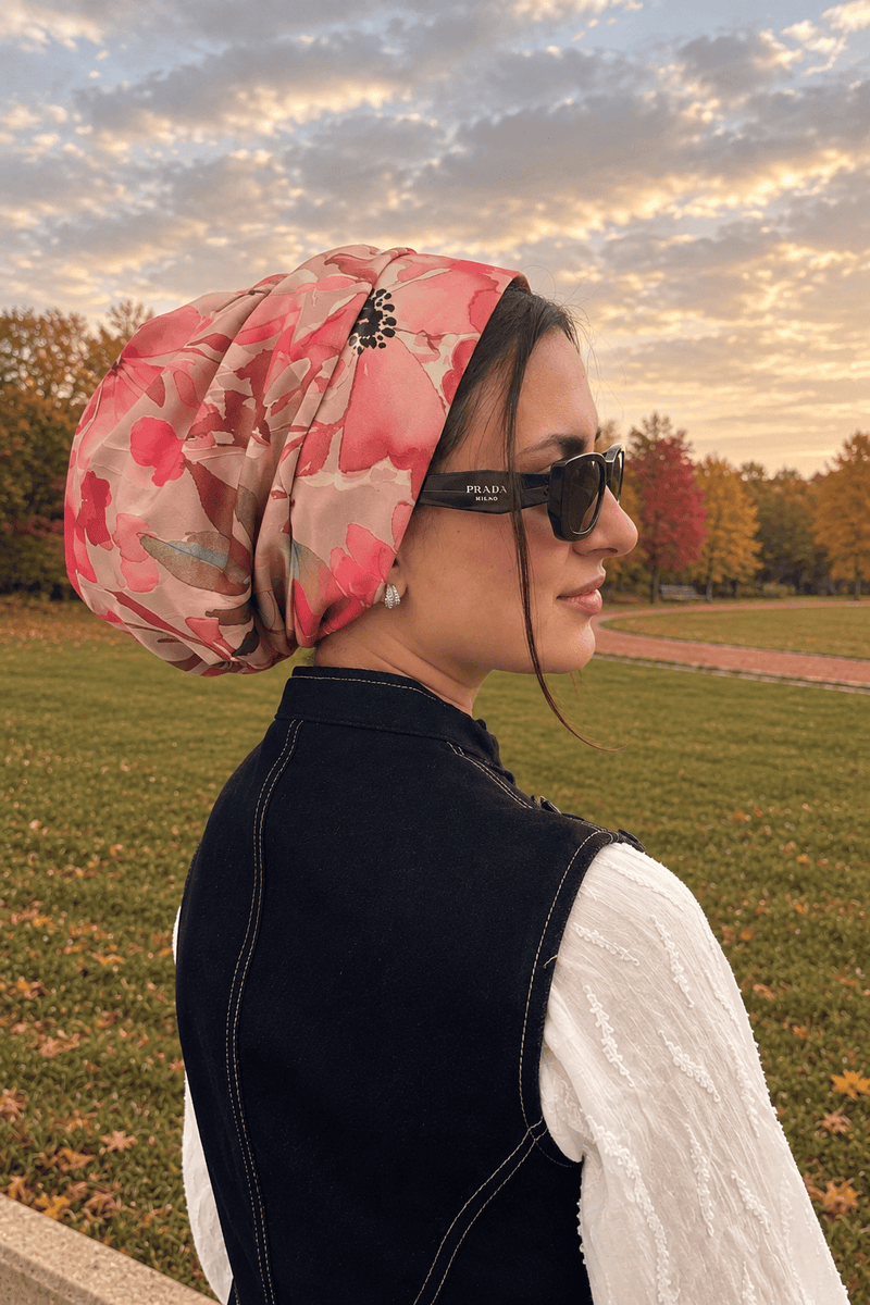 Beanie Satin - Floral