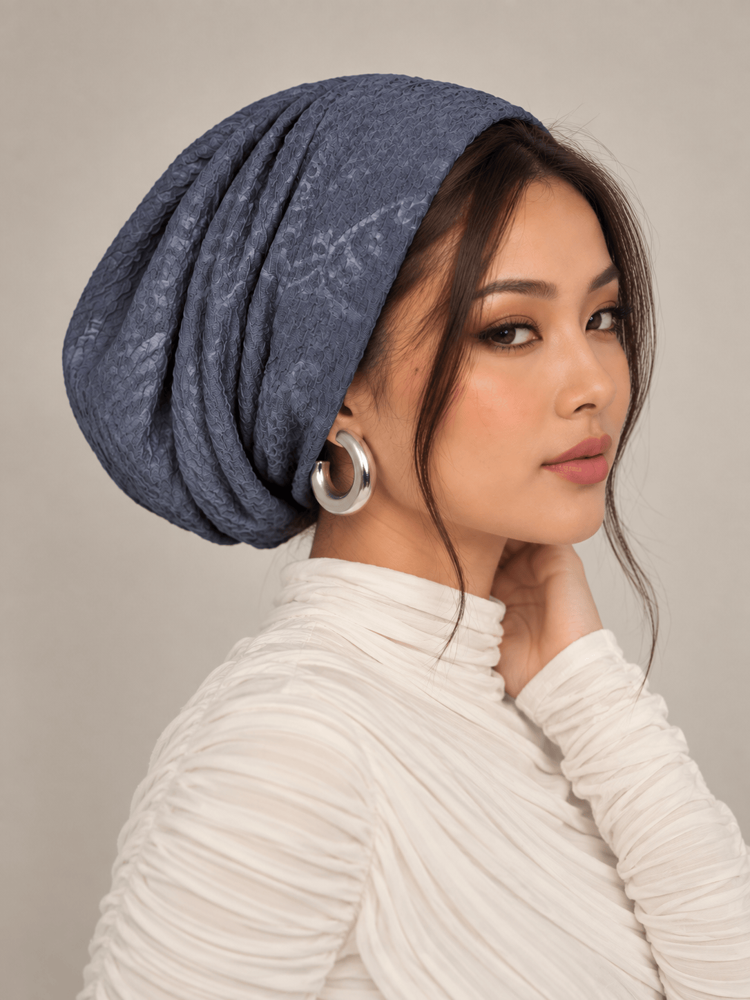 Beanie Printed - Dark Grey
