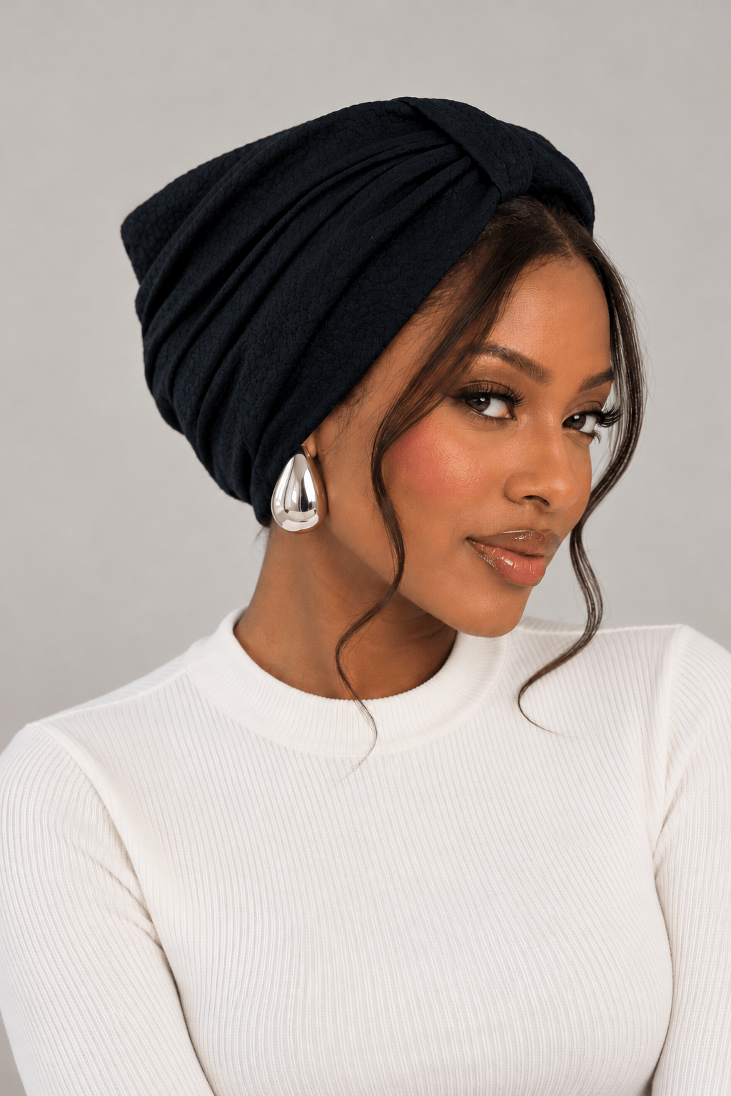 Turban Basic printed Jersey - Black