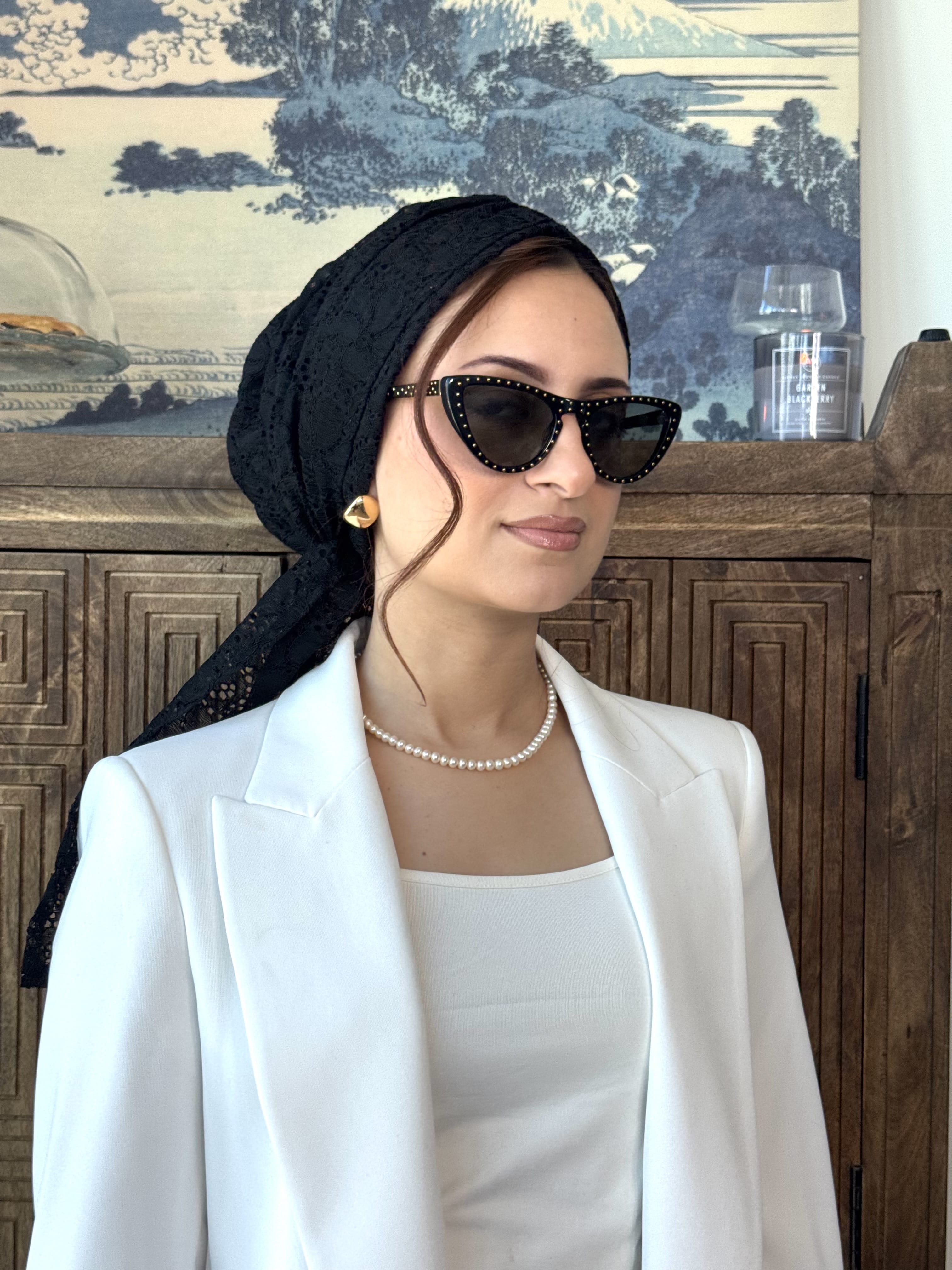 Beanie Wrap Lace - IBlack 🖤