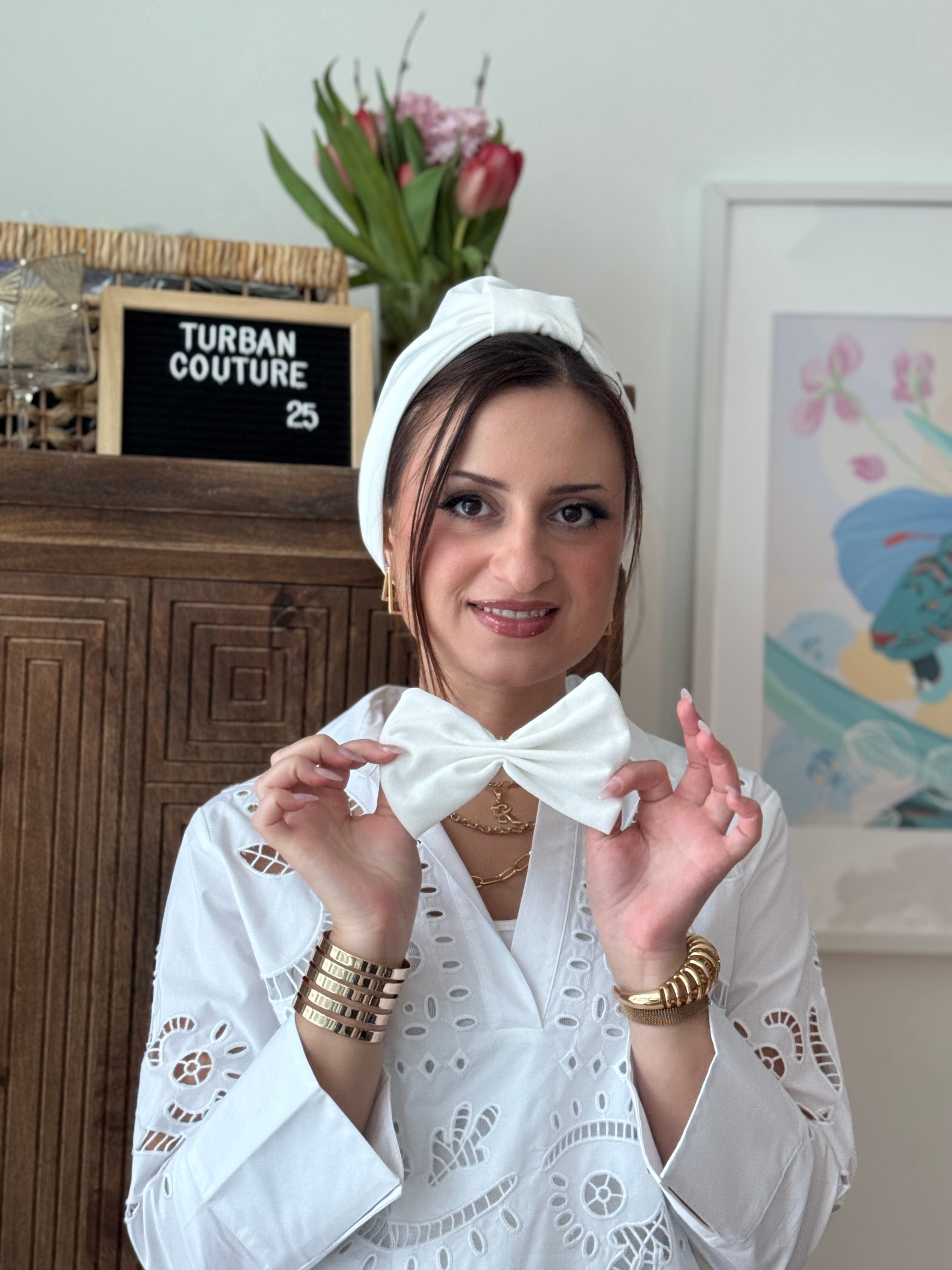 Turban Bow (NO BOW) - Off White