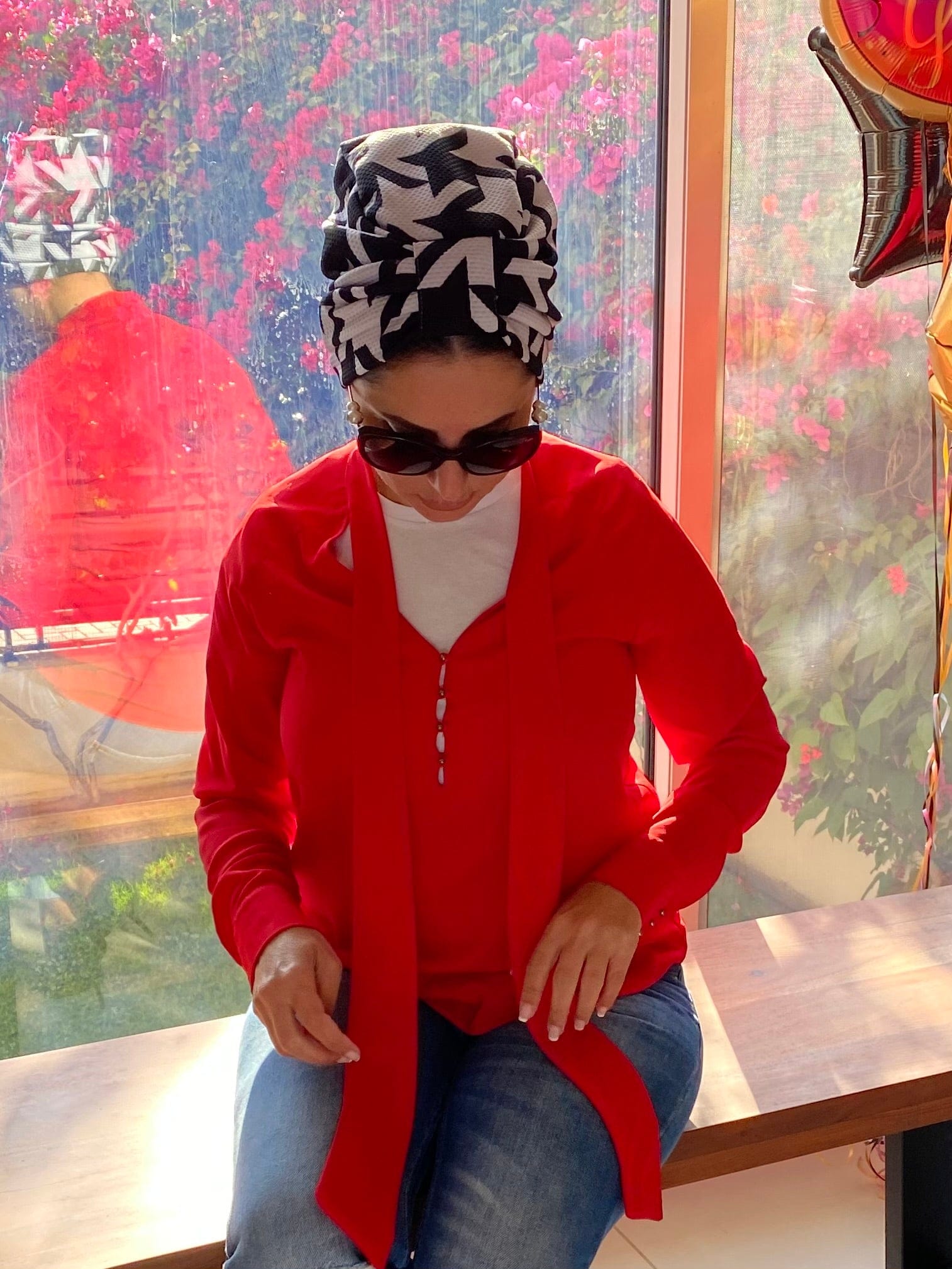 Turban Basic Geometric - Black And White