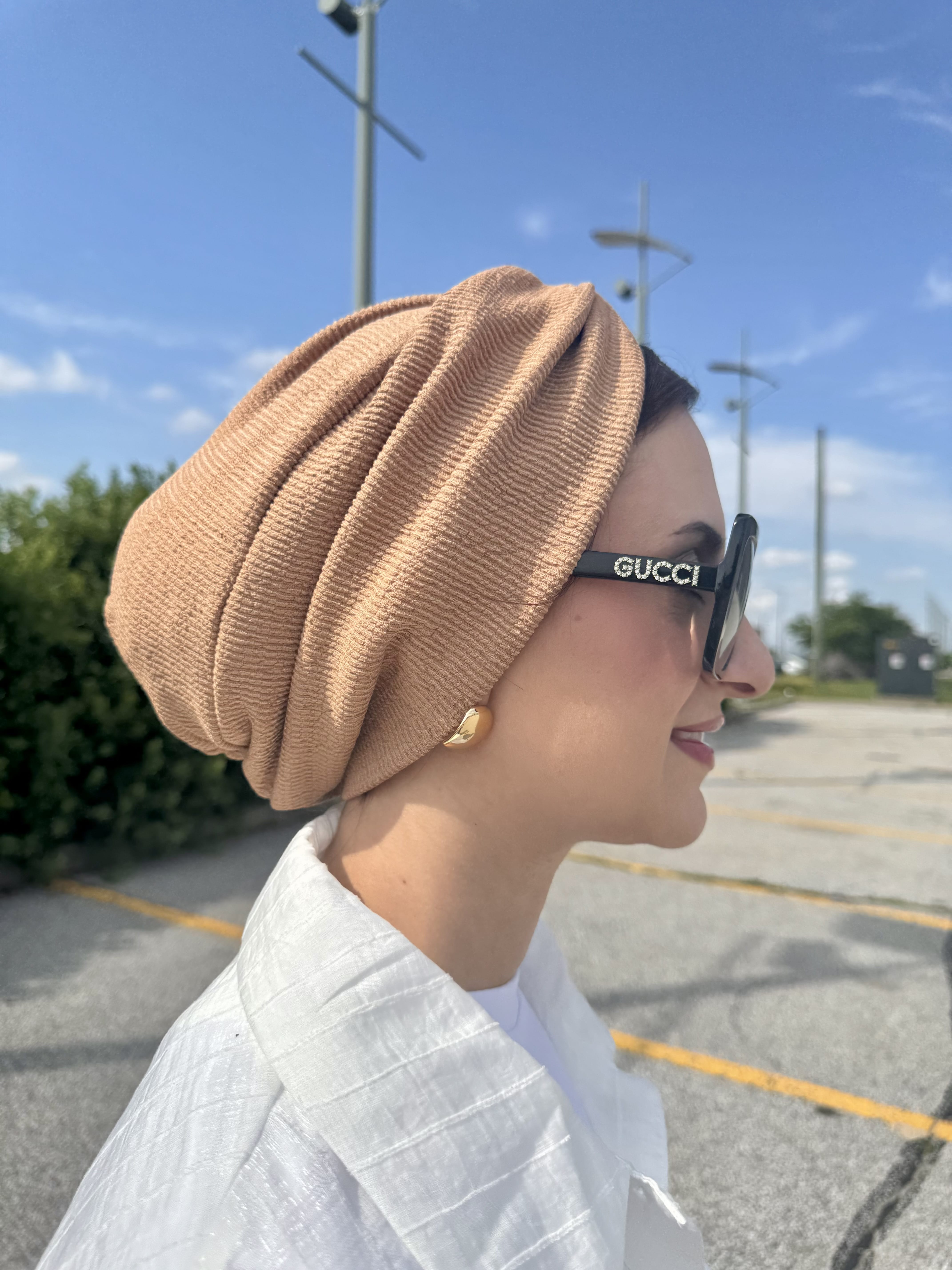 Beanie Twist Cross - Camel