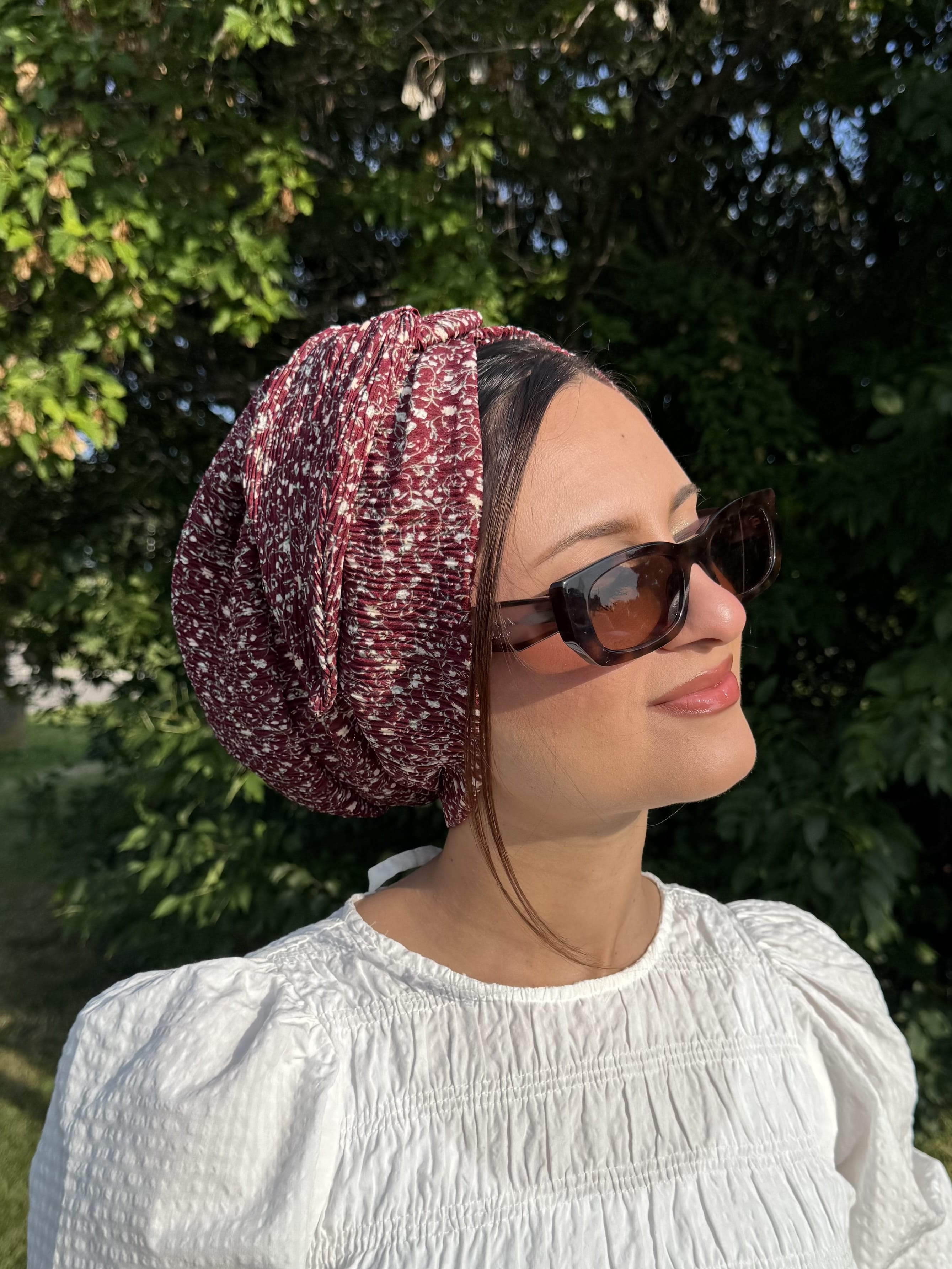 Beanie Ring - Floral Burgundy