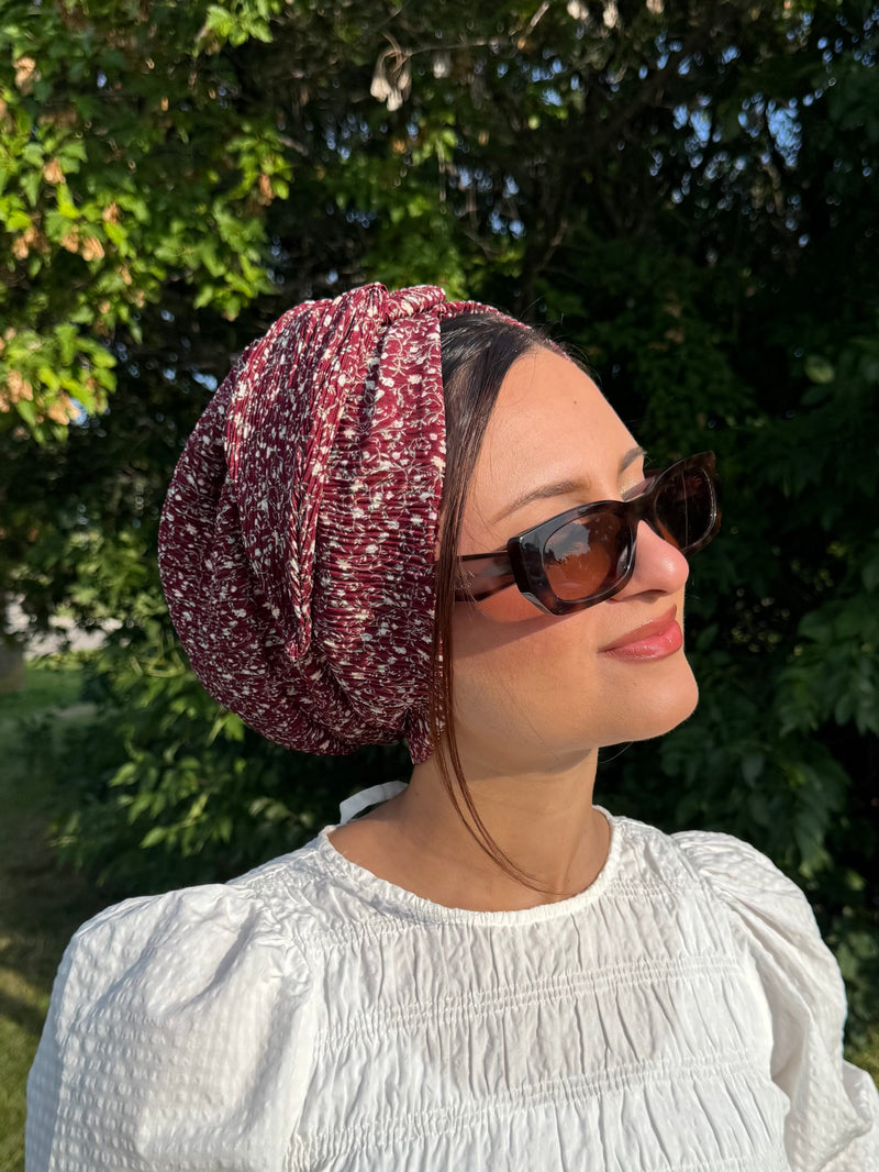 Beanie Ring - Floral Burgundy