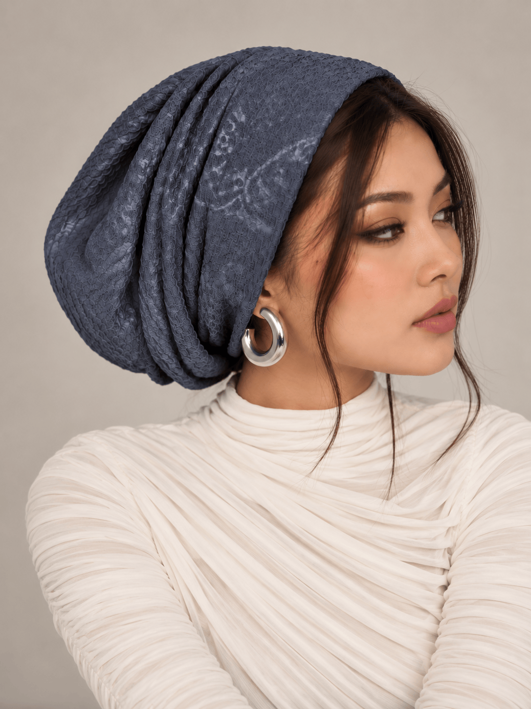 Beanie Printed - Dark Grey