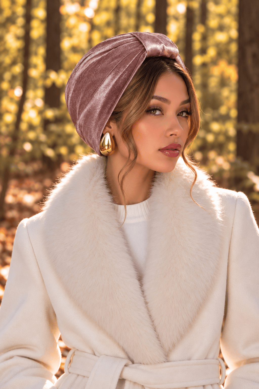 Turban Basic Velvet - Dusty Pink