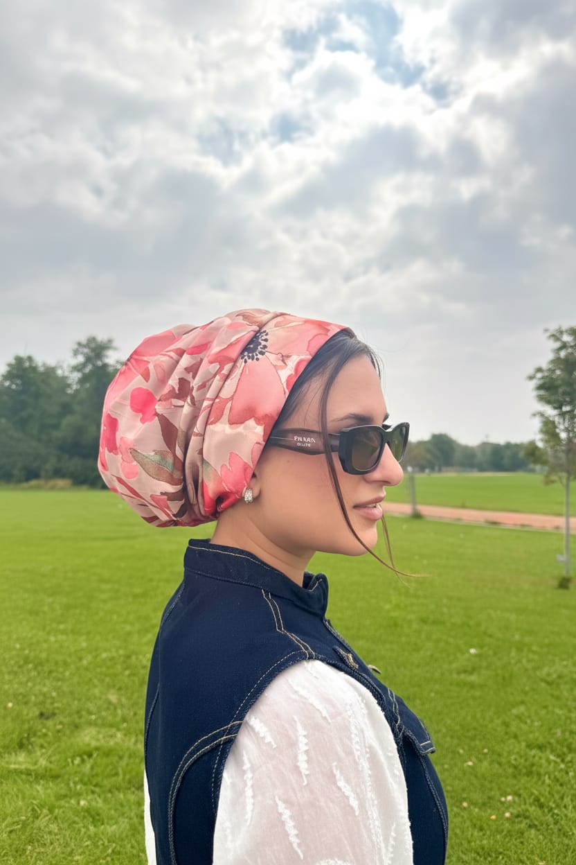 Beanie Satin - Floral