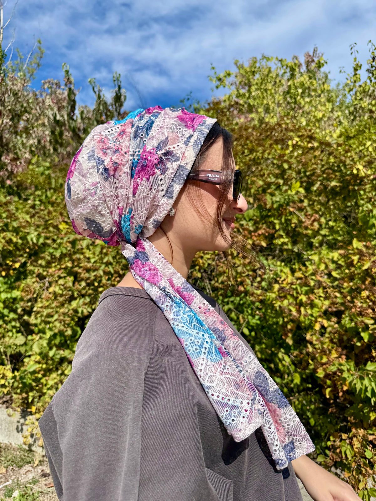 Beanie Wrap Lace - Pink Petals