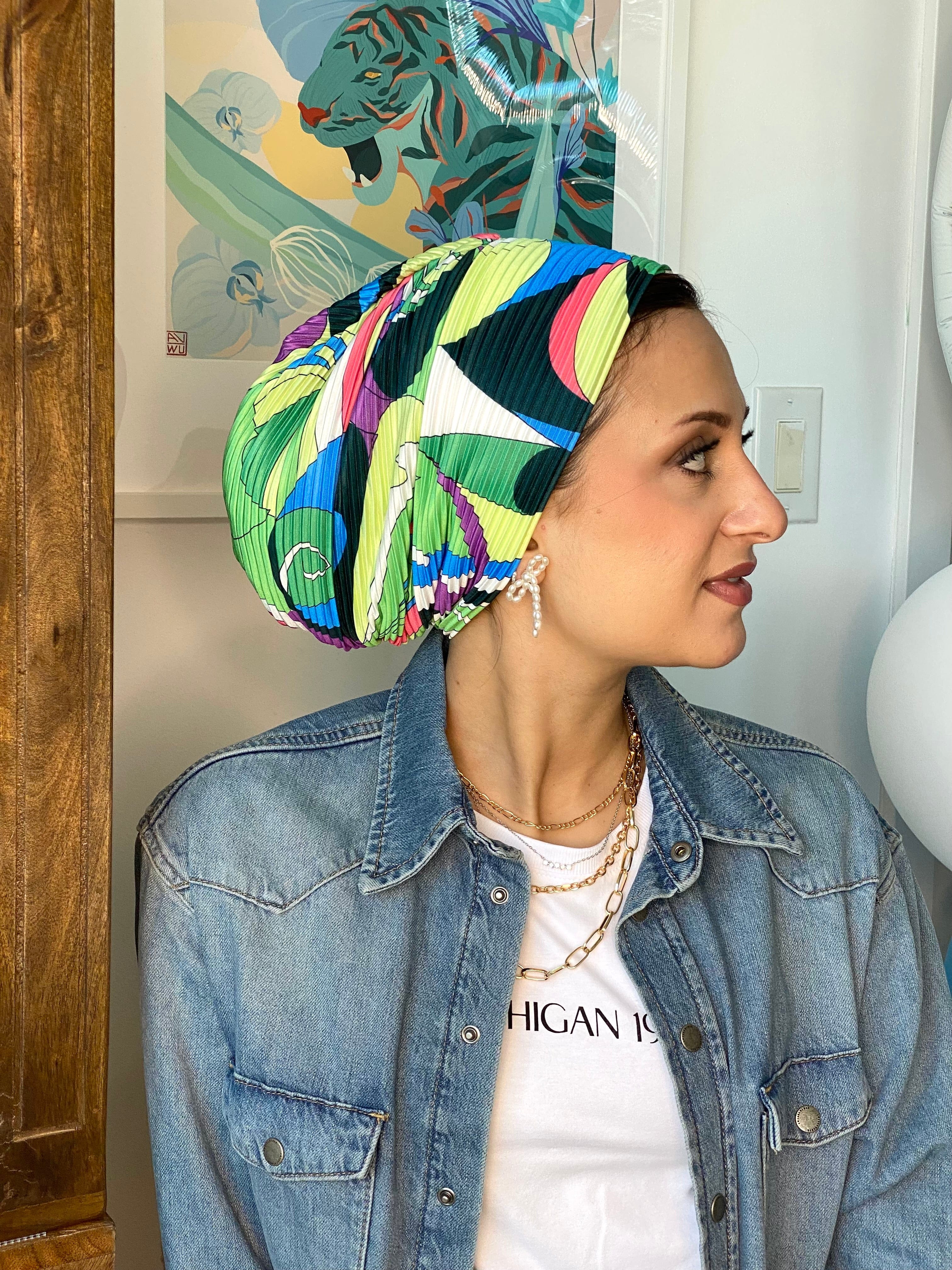 Beanie Pleated - Candy Green