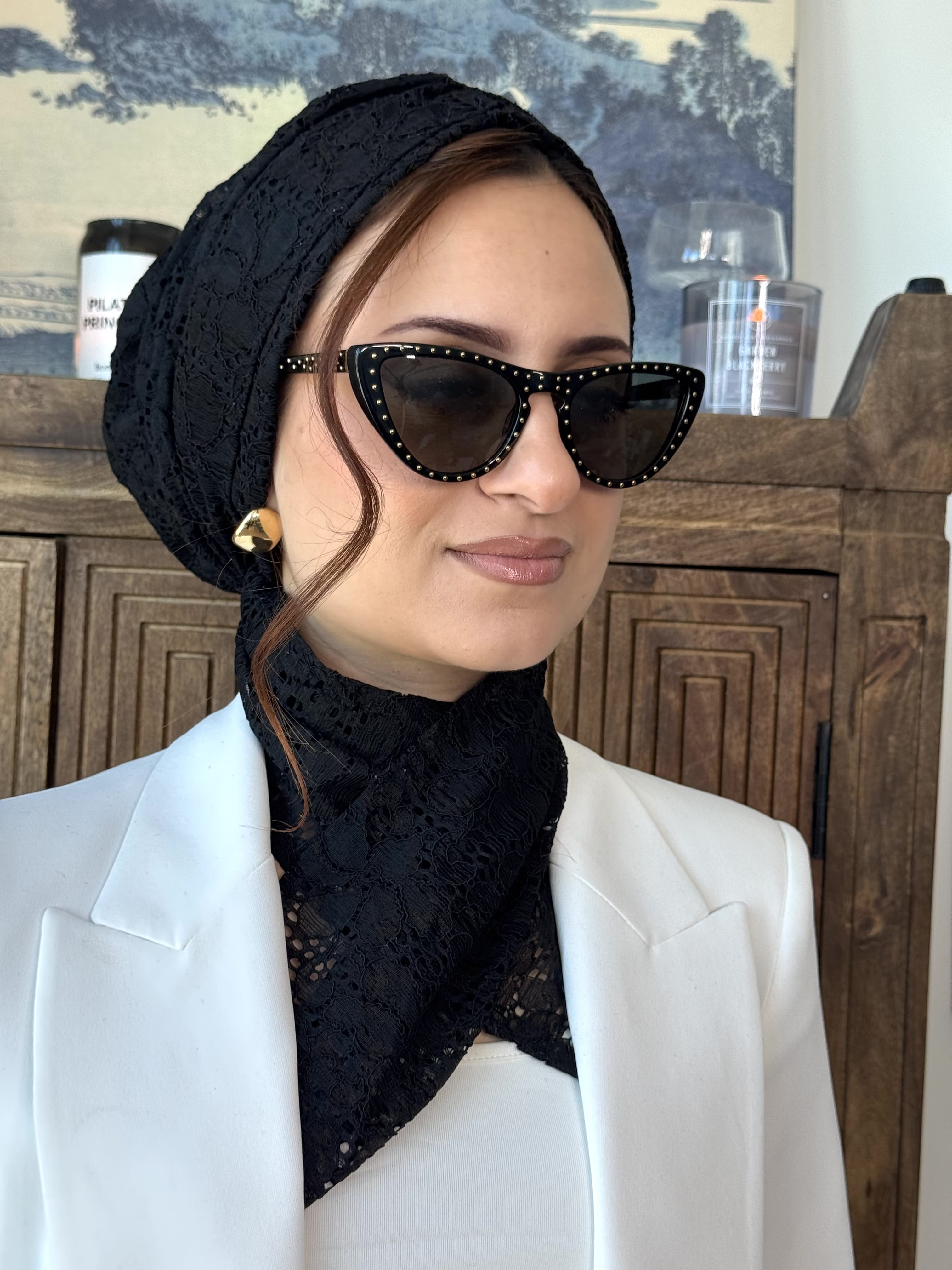 Beanie Wrap Lace - IBlack 🖤