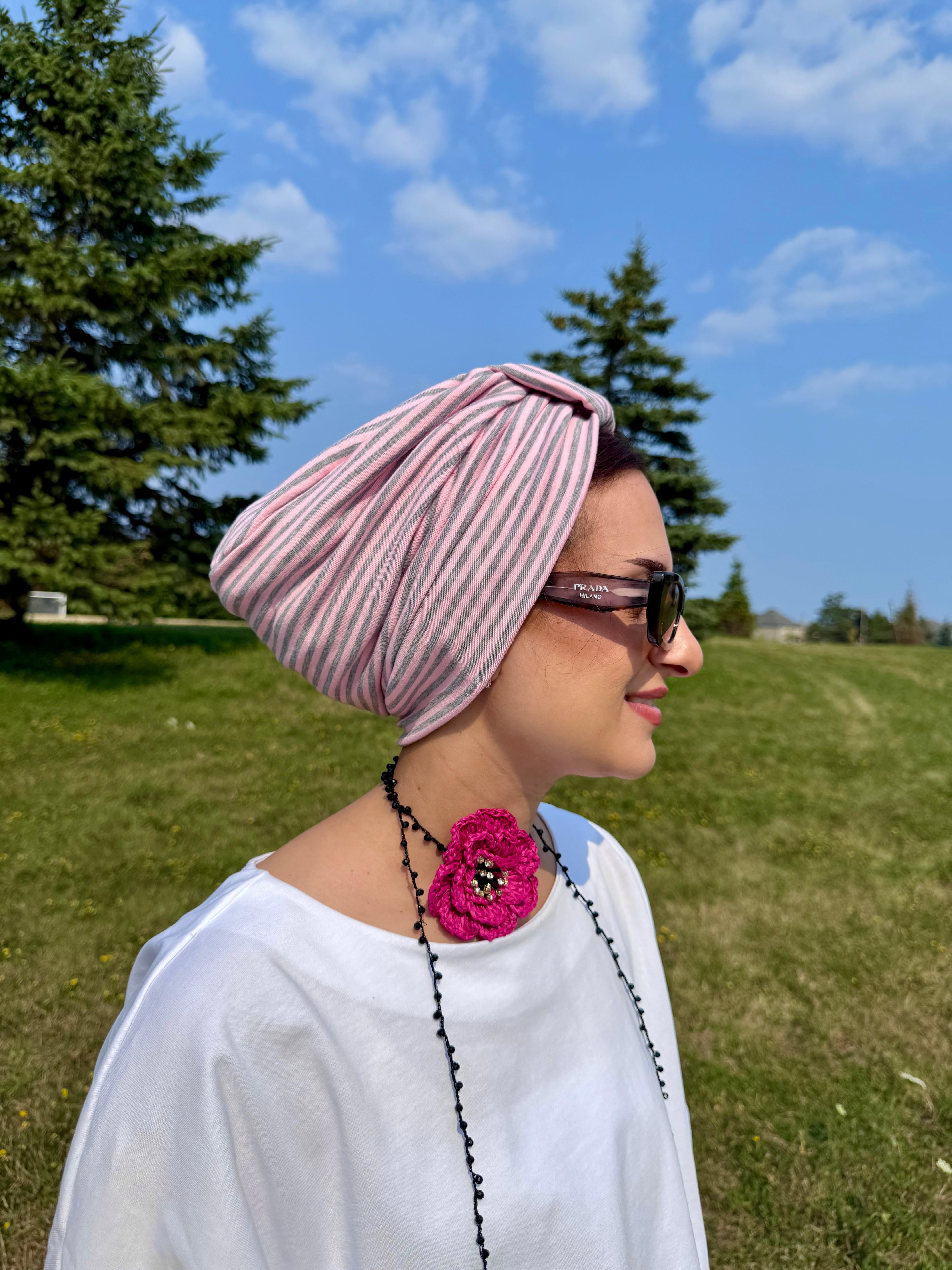 Turban Basic Jersey - Pink Grey