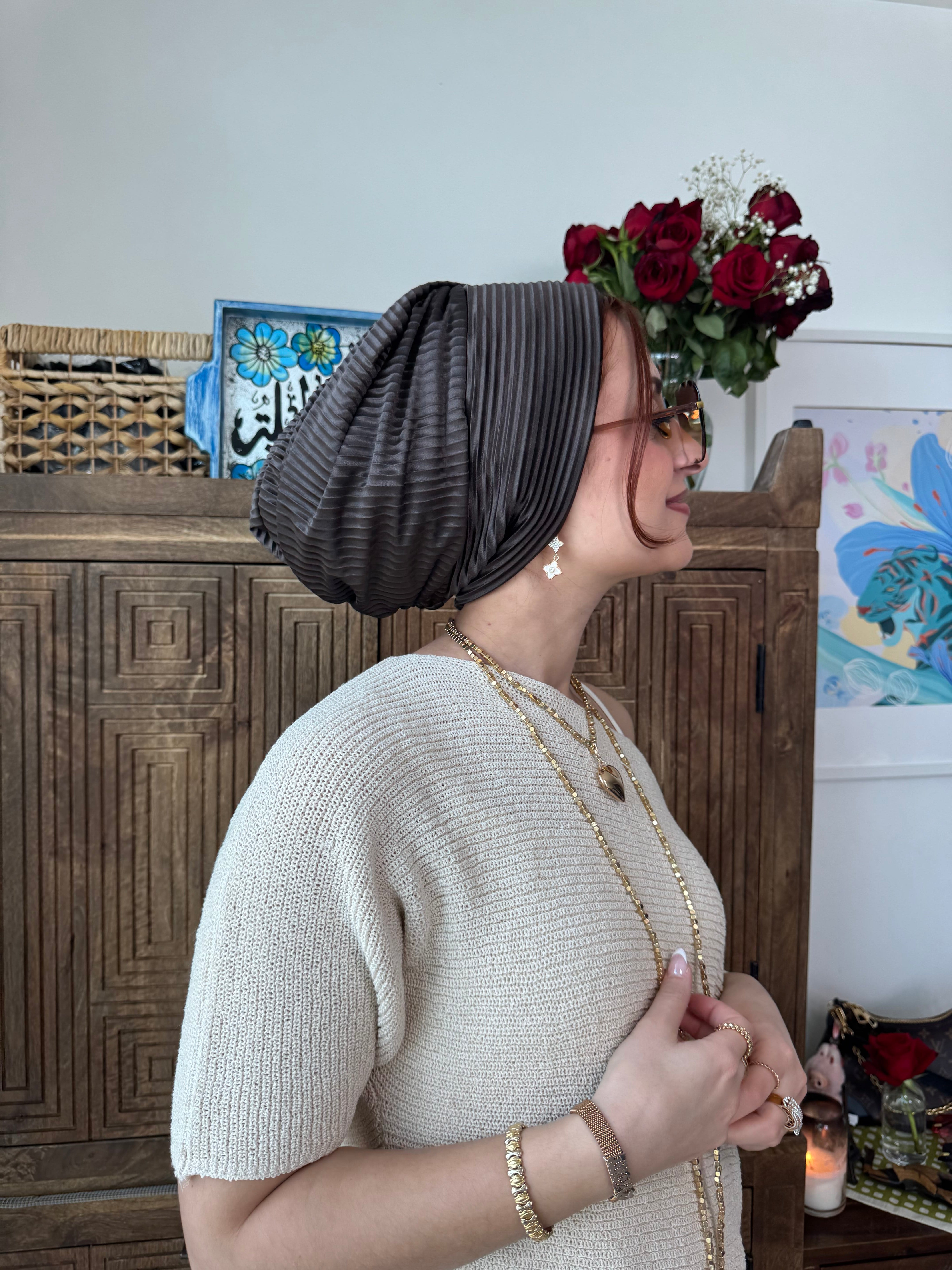 Beanie pleated - Chocolate