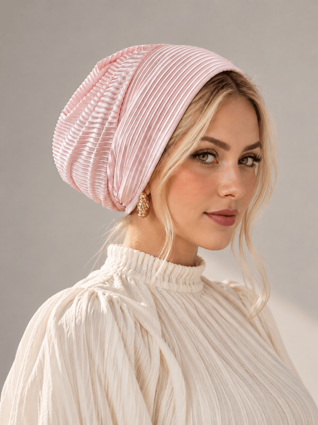 Beanie pleated - Ballerina Pink