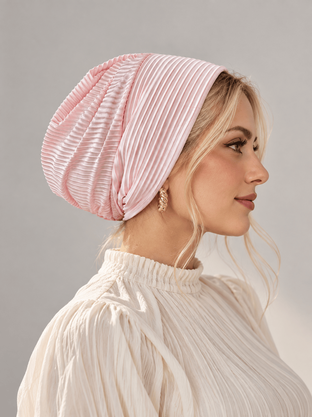 Beanie pleated - Ballerina Pink