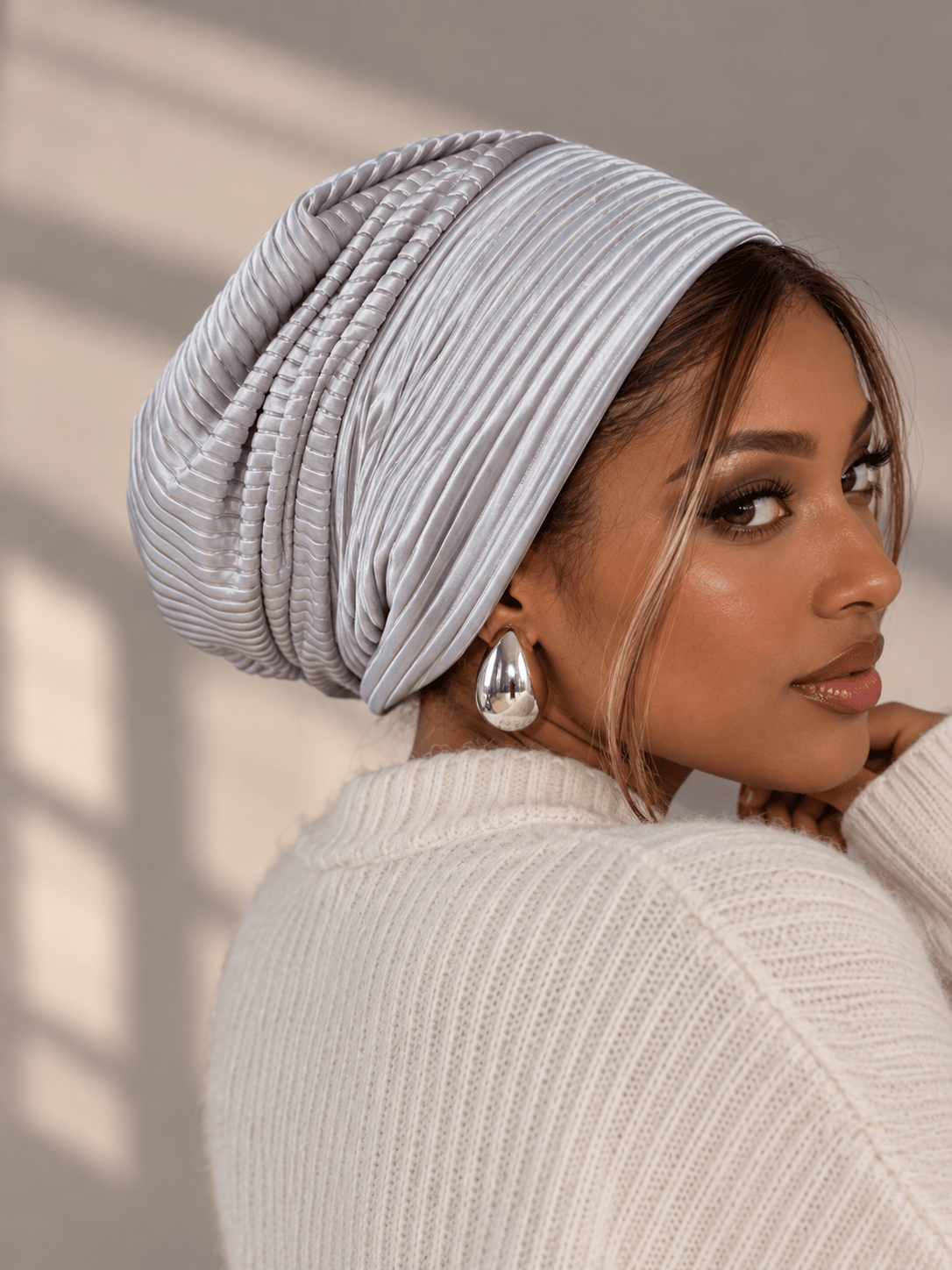 Beanie Pleated - Oyster Grey
