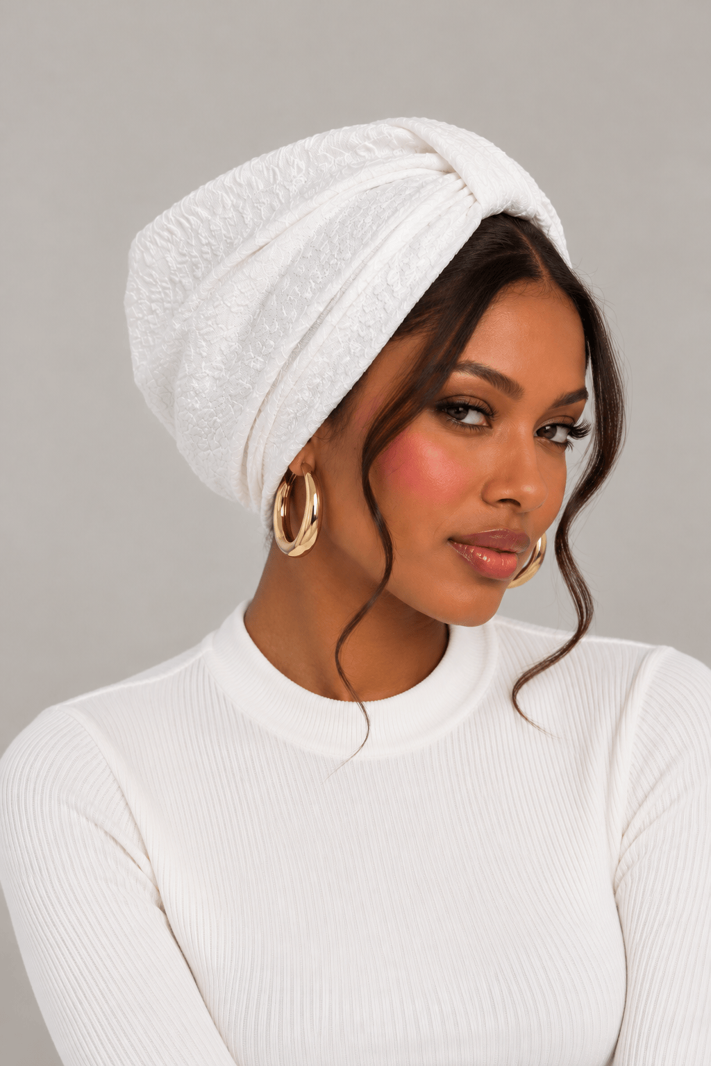 Turban Basic Printed Jersey - Off White
