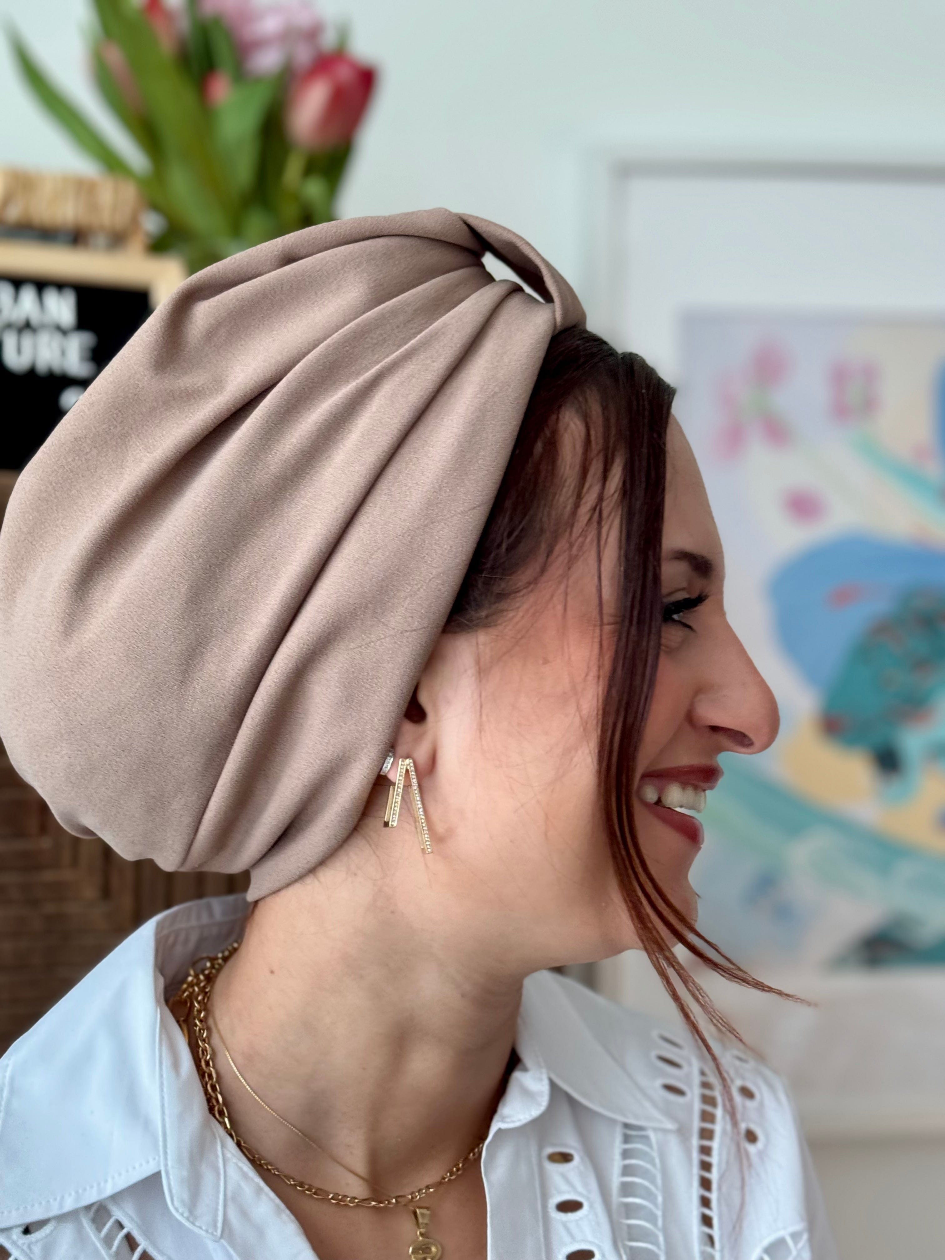 Turban Bow (NO BOW) - Khaki