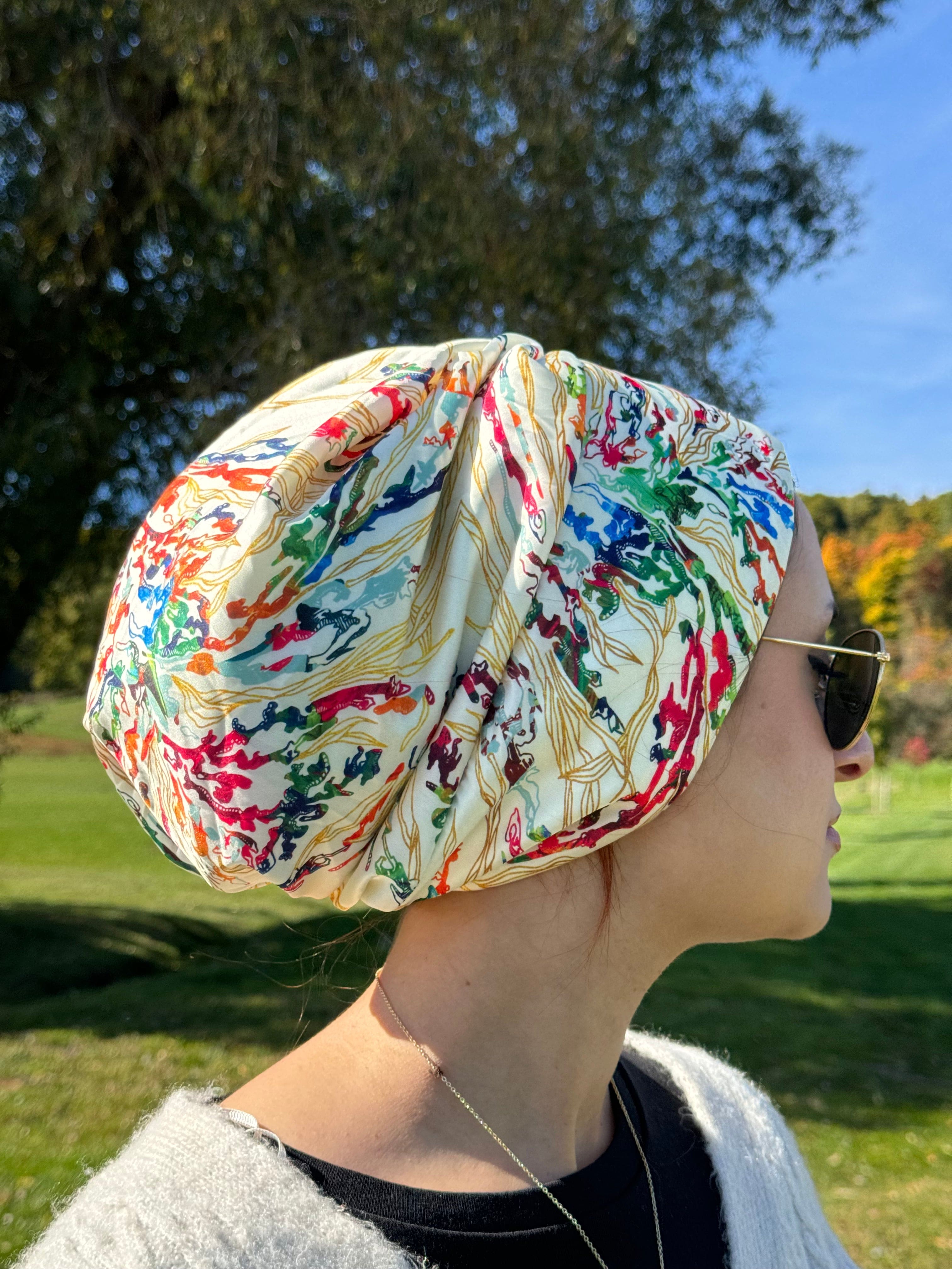 Beanie Satin - Floral