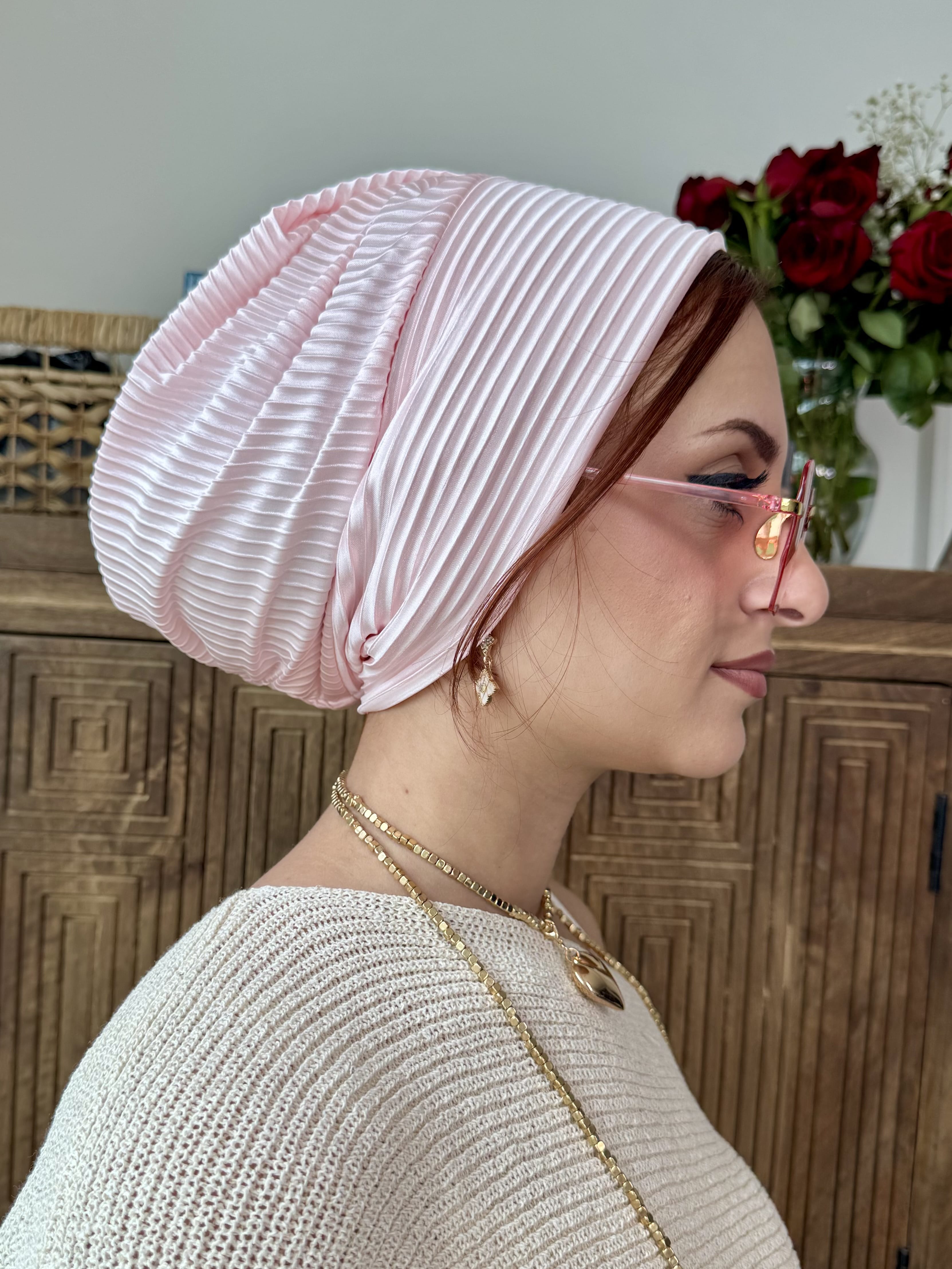 Beanie pleated - Ballerina Pink