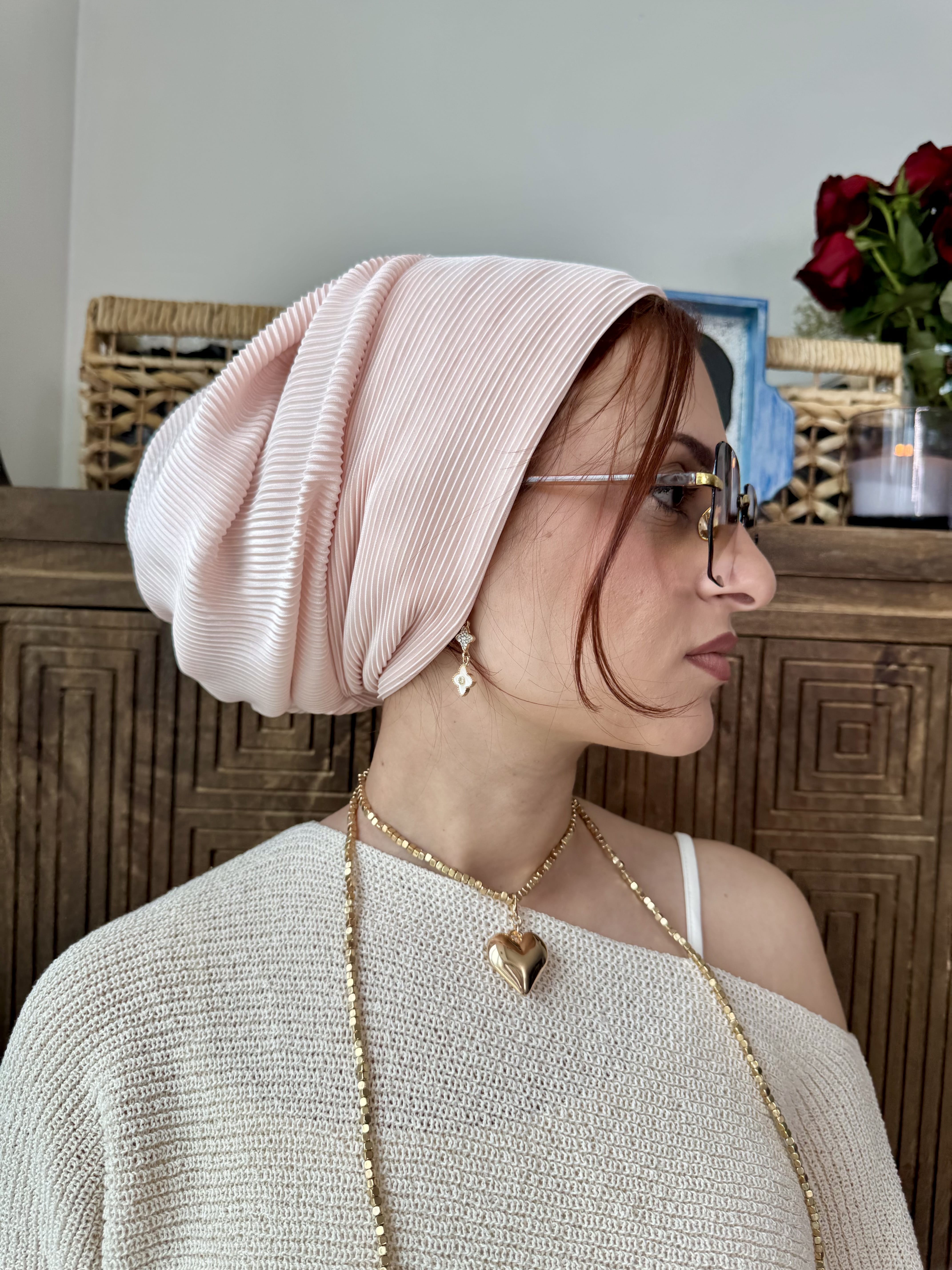 Beanie pleated - Ligh Peach