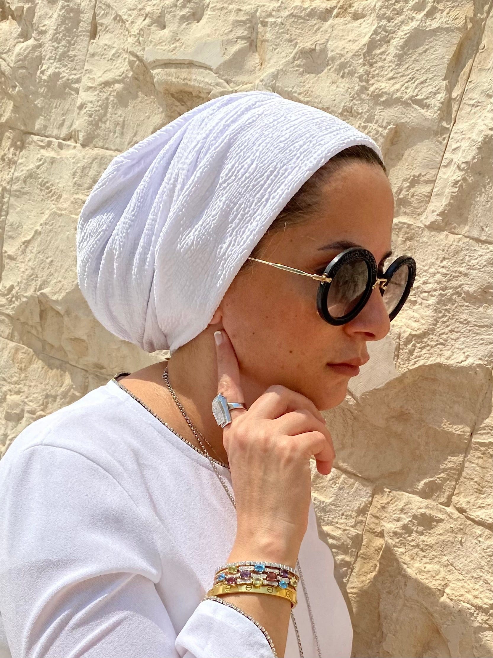 Beanie Rippled - White