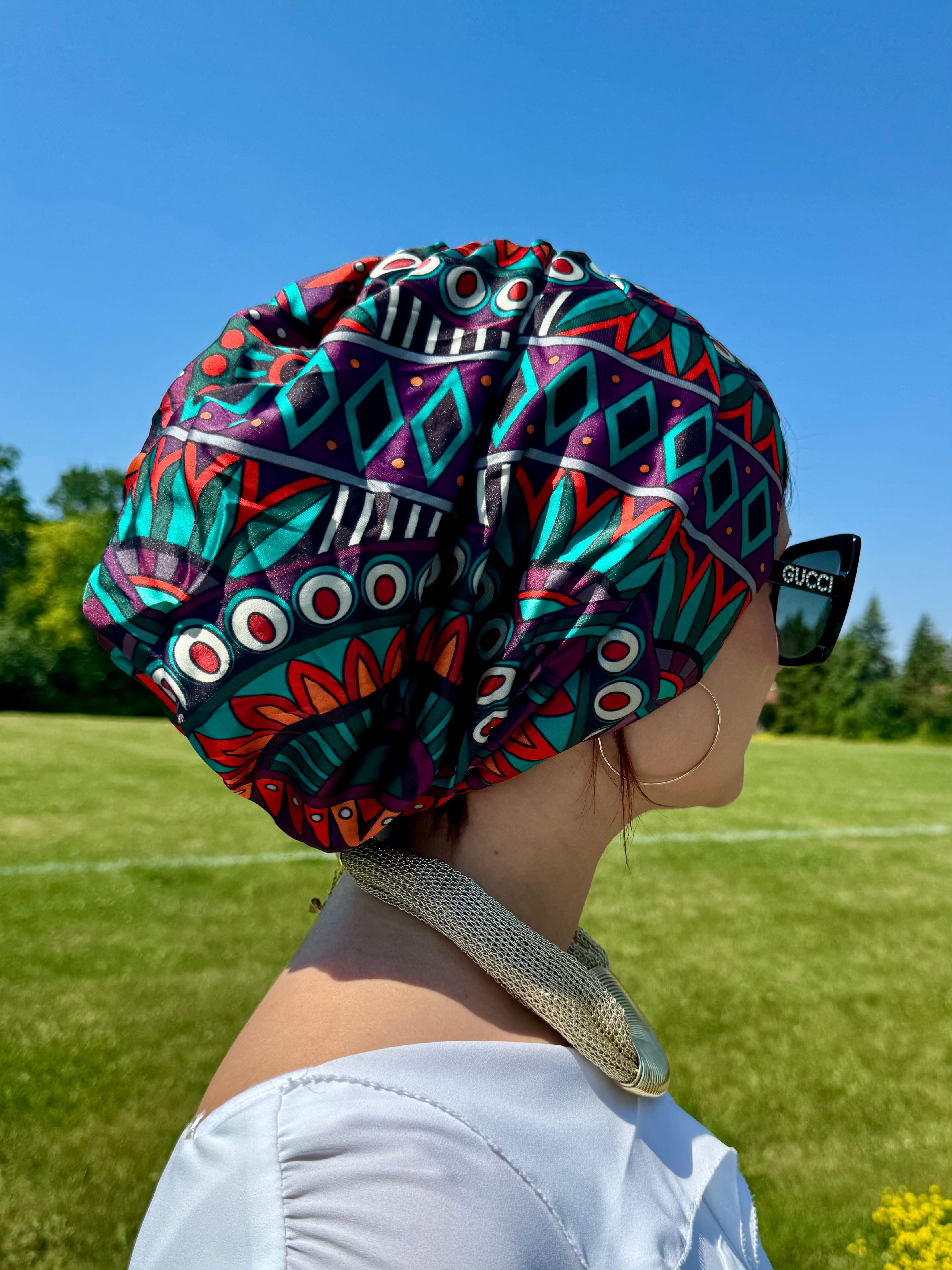 Beanie Satin - Geometric