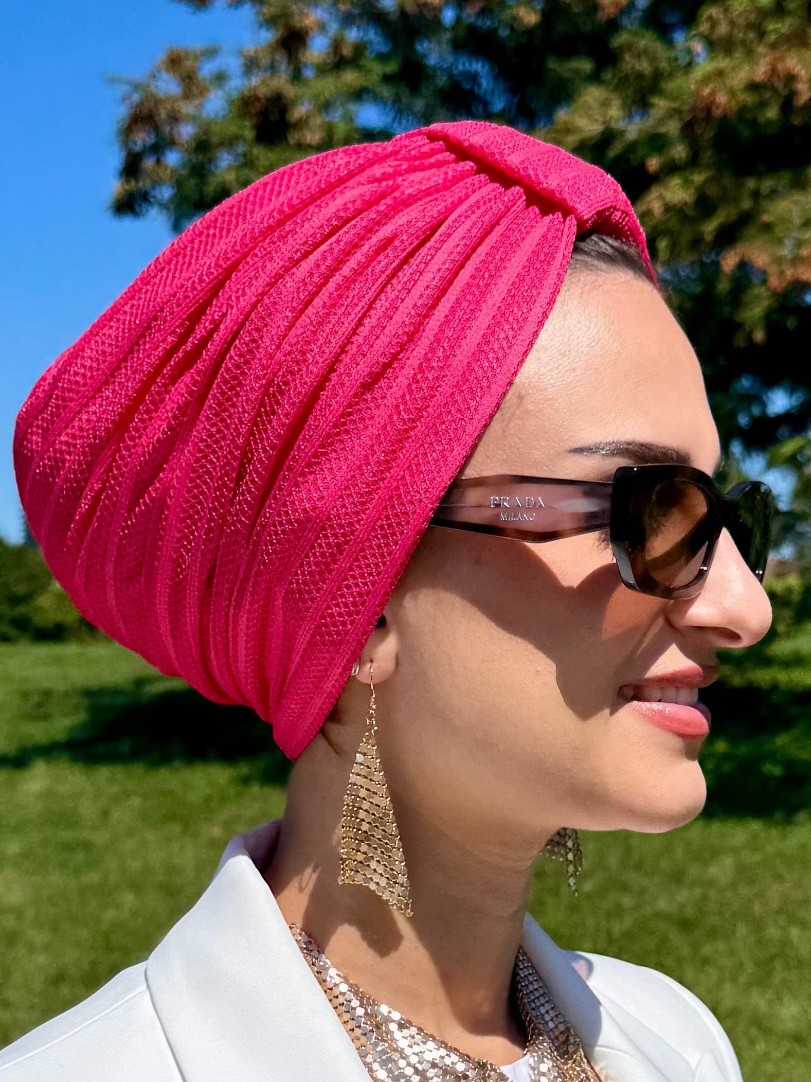 Turban Printed - Rose - Turban Couture