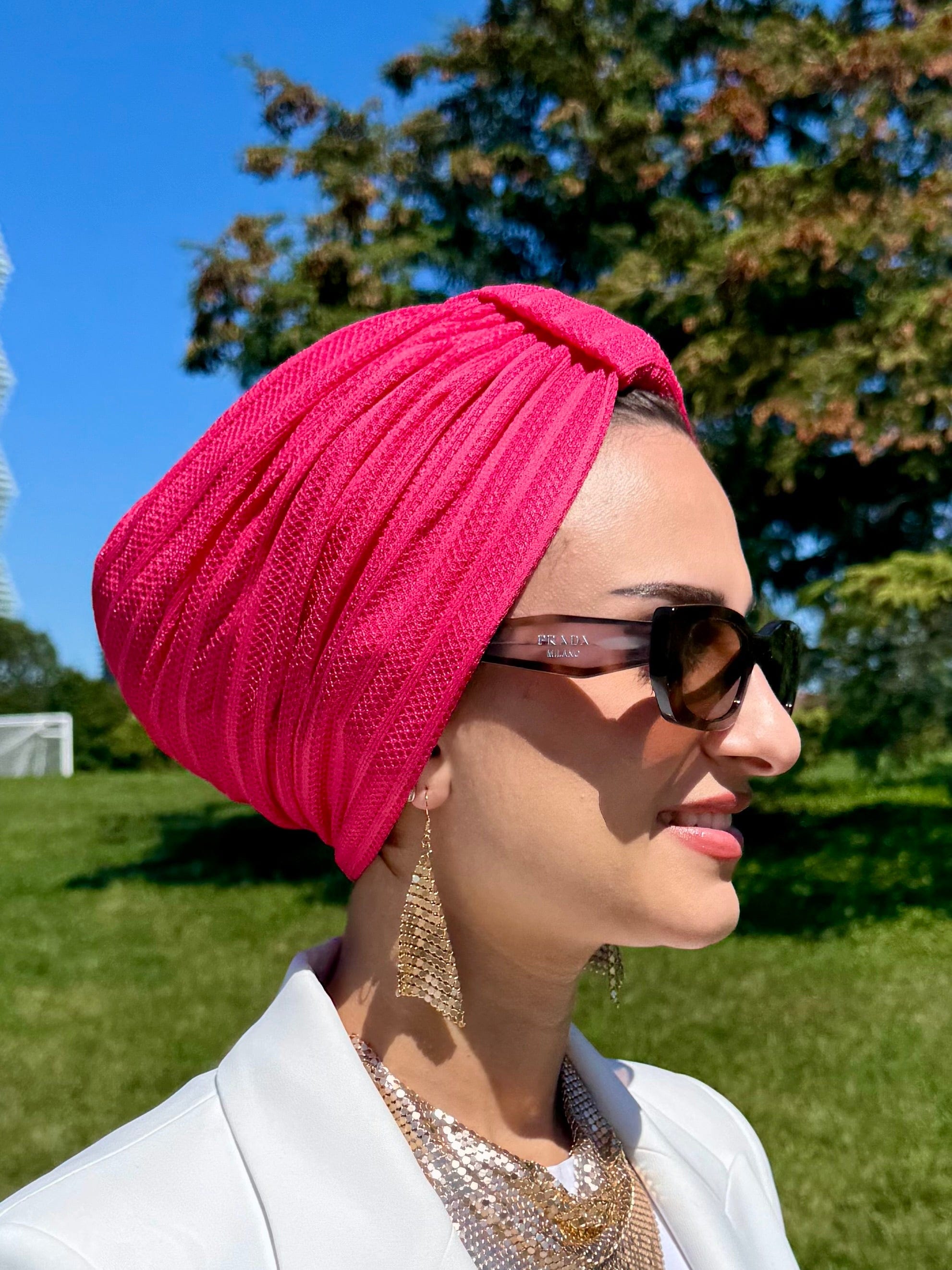 Turban Printed - Rose