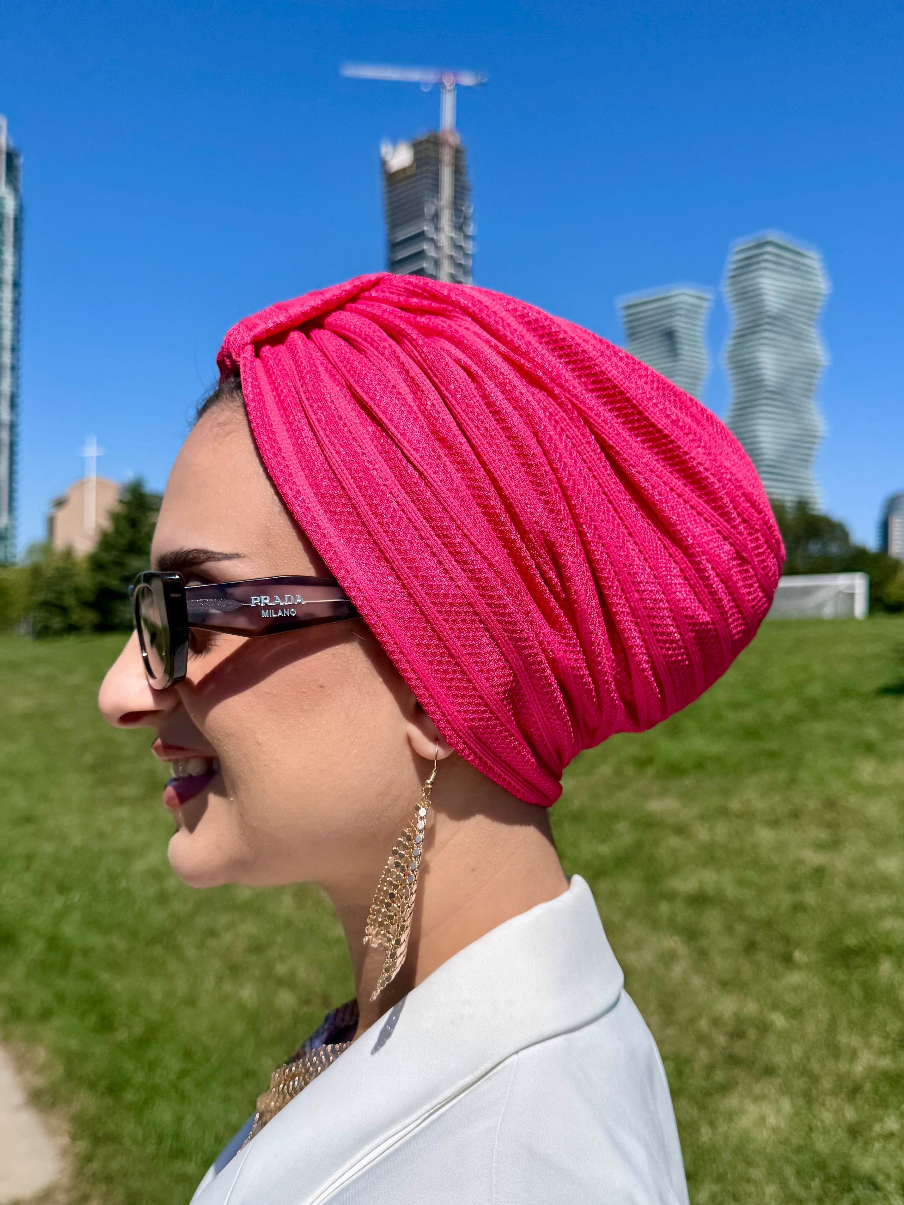 Turban Printed - Rose