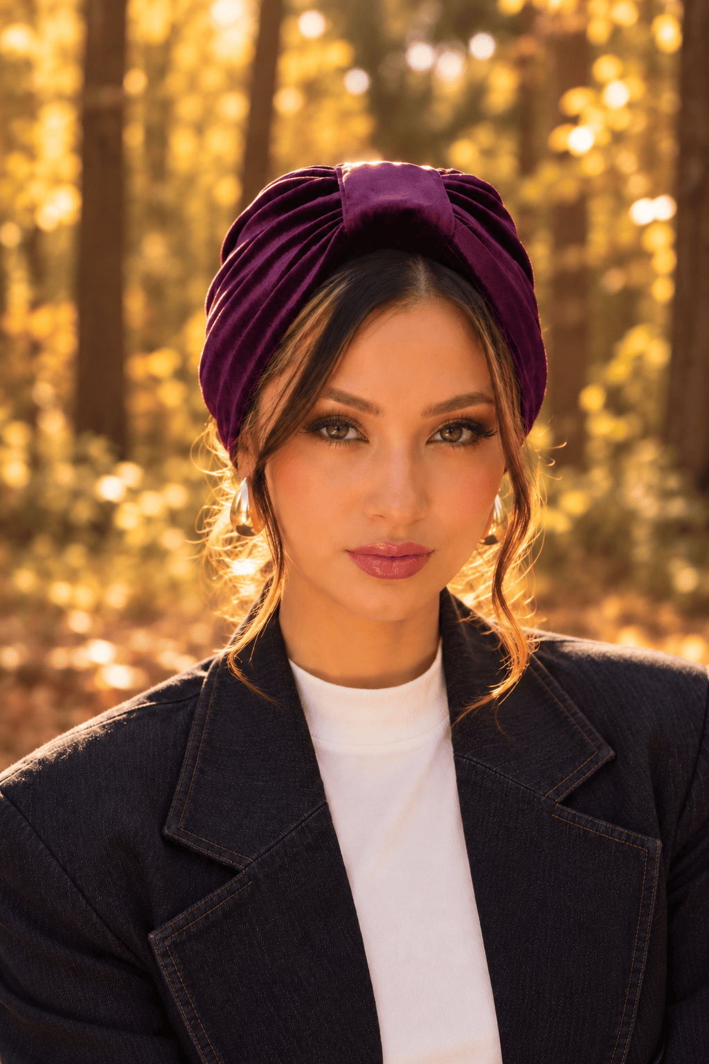 Turban Basic Velvet - Plum Purple