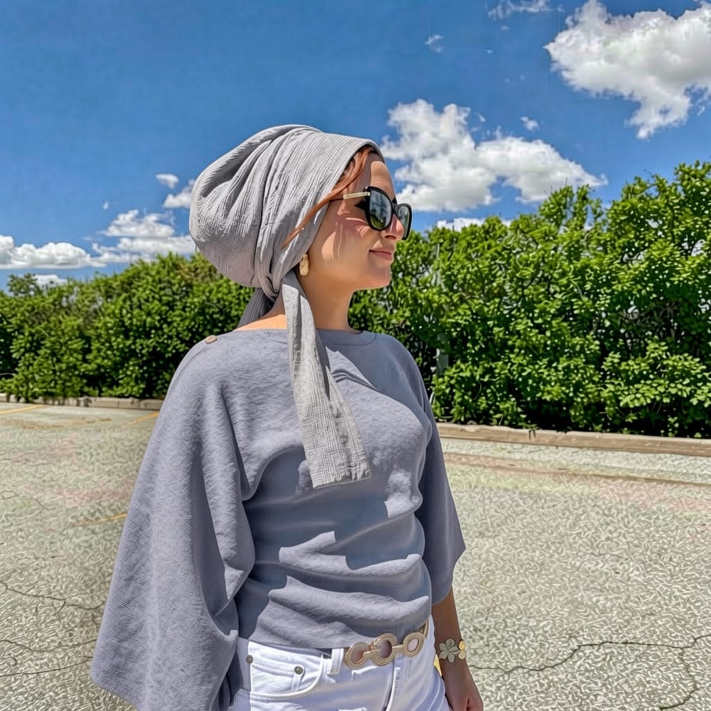 Beanie Wrap - Light Grey