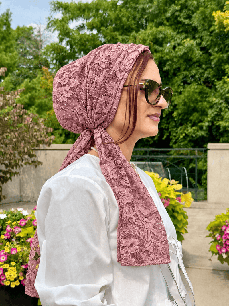 Beanie Wrap Lace - Blush Pink