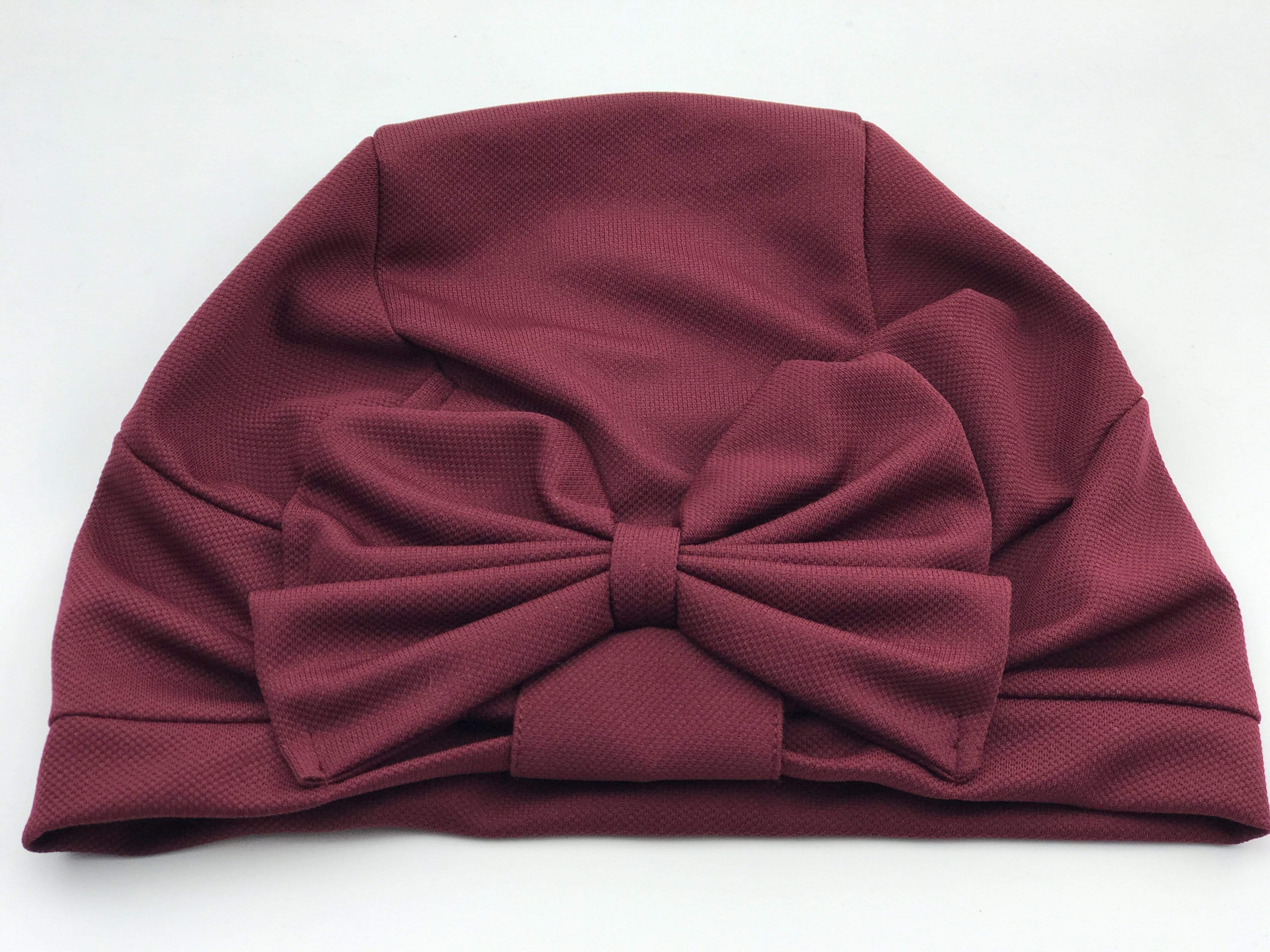 Turban Bow - Burgundy