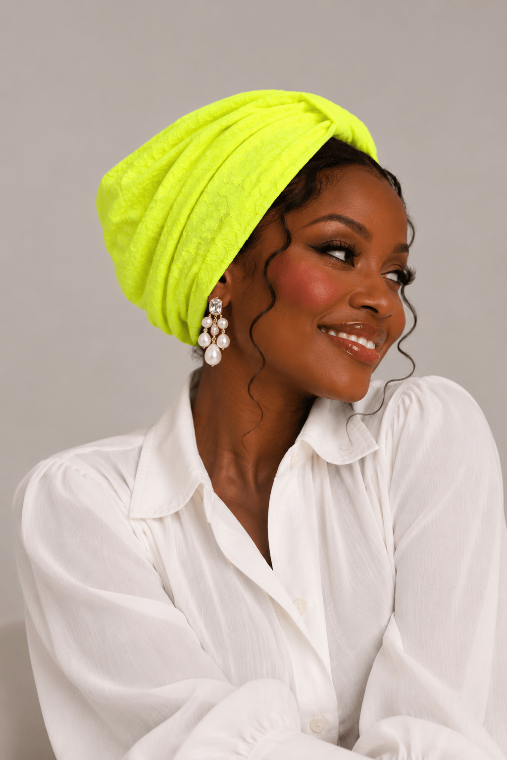 Turban Basic Printed Jersey - Neon